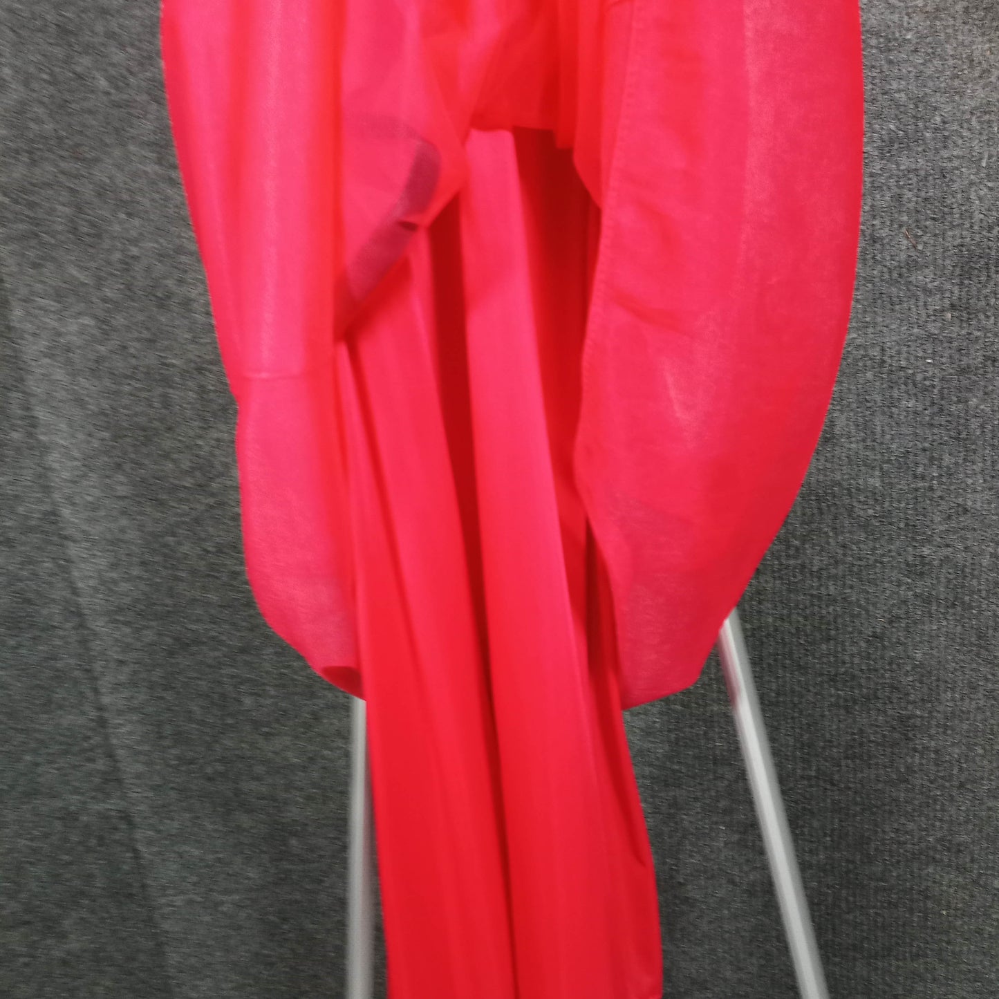 1950's Red Chiffon Lace Short Dressing Gown by Charmade