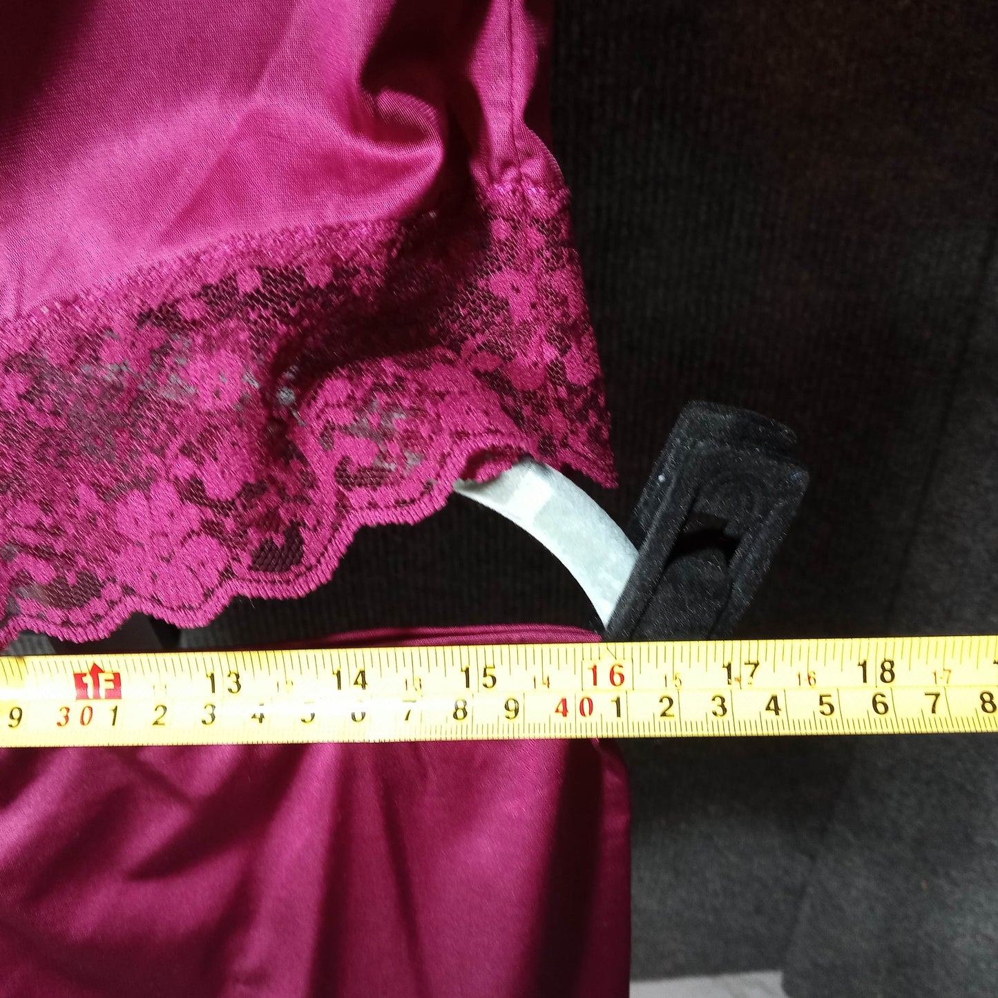 1950's Burgundy 2 Piece Nighty Set with an Embroidered Cake Piece