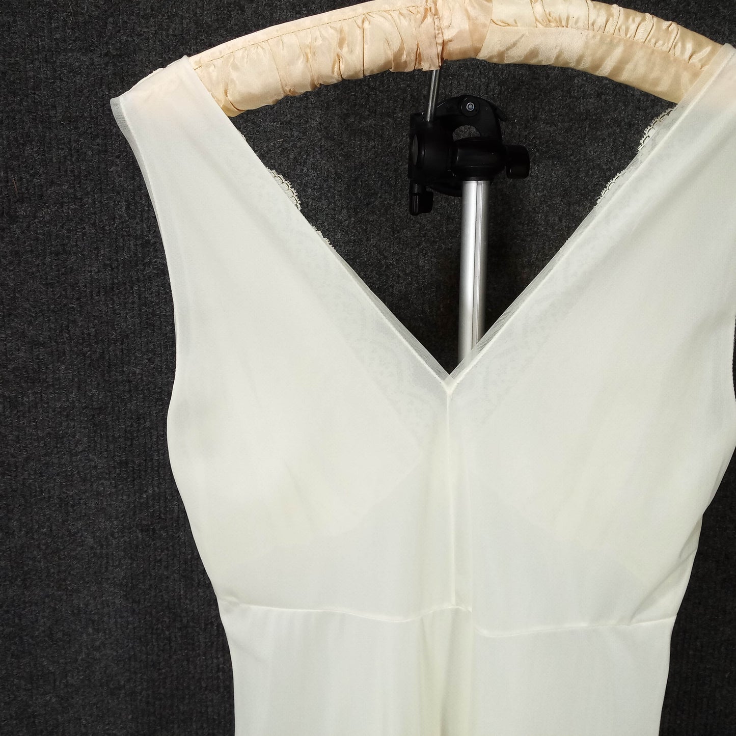 1950's Buttercup Yellow Nylon Lace Nightgown