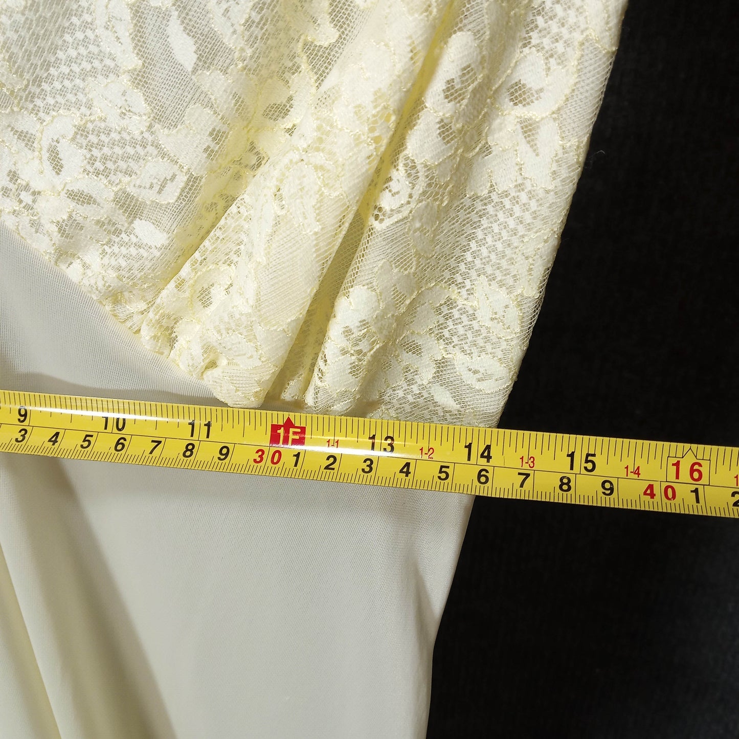 1950's Buttercup Yellow Nylon Lace Nightgown