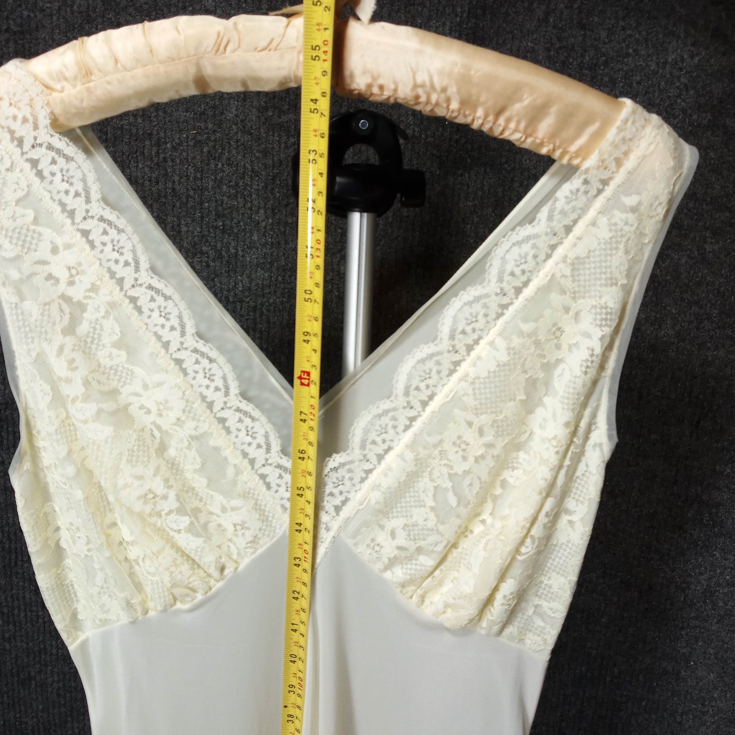 1950's Buttercup Yellow Nylon Lace Nightgown