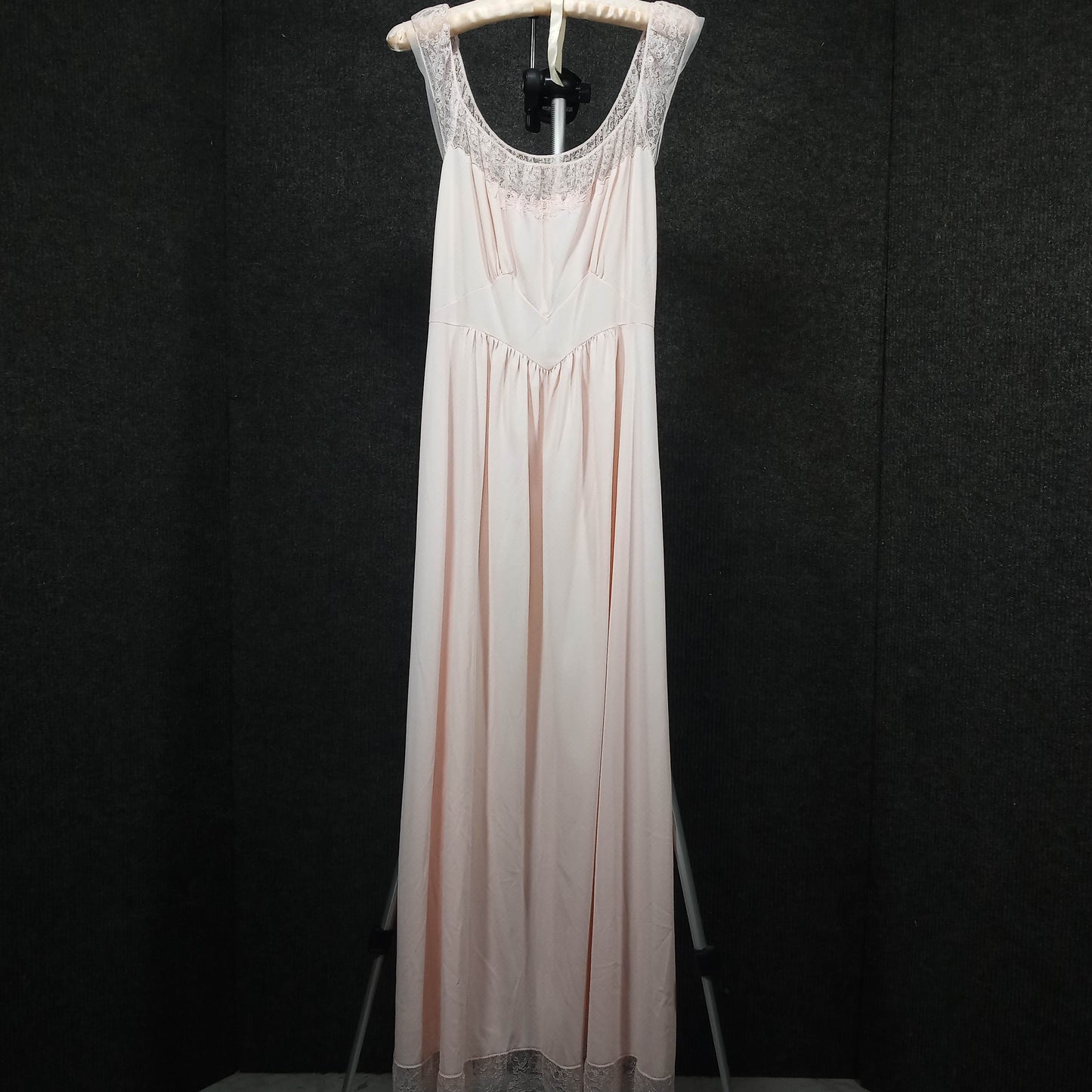 1950's Blush Nylon and Lace Night Gown by Vanity Fair