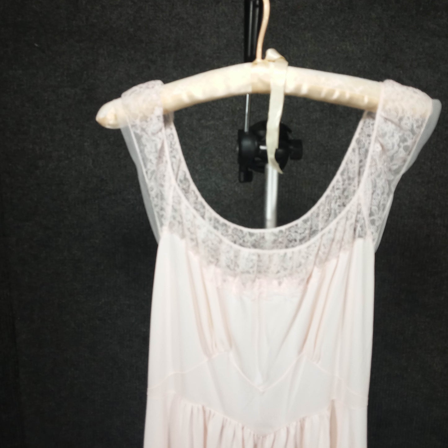 1950's Blush Nylon and Lace Night Gown by Vanity Fair