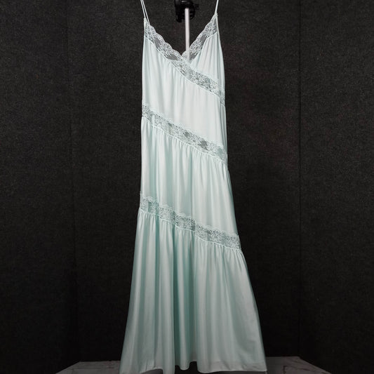 1980s Vintage Mint Julep Bias Cut Nightie by H Kickernick