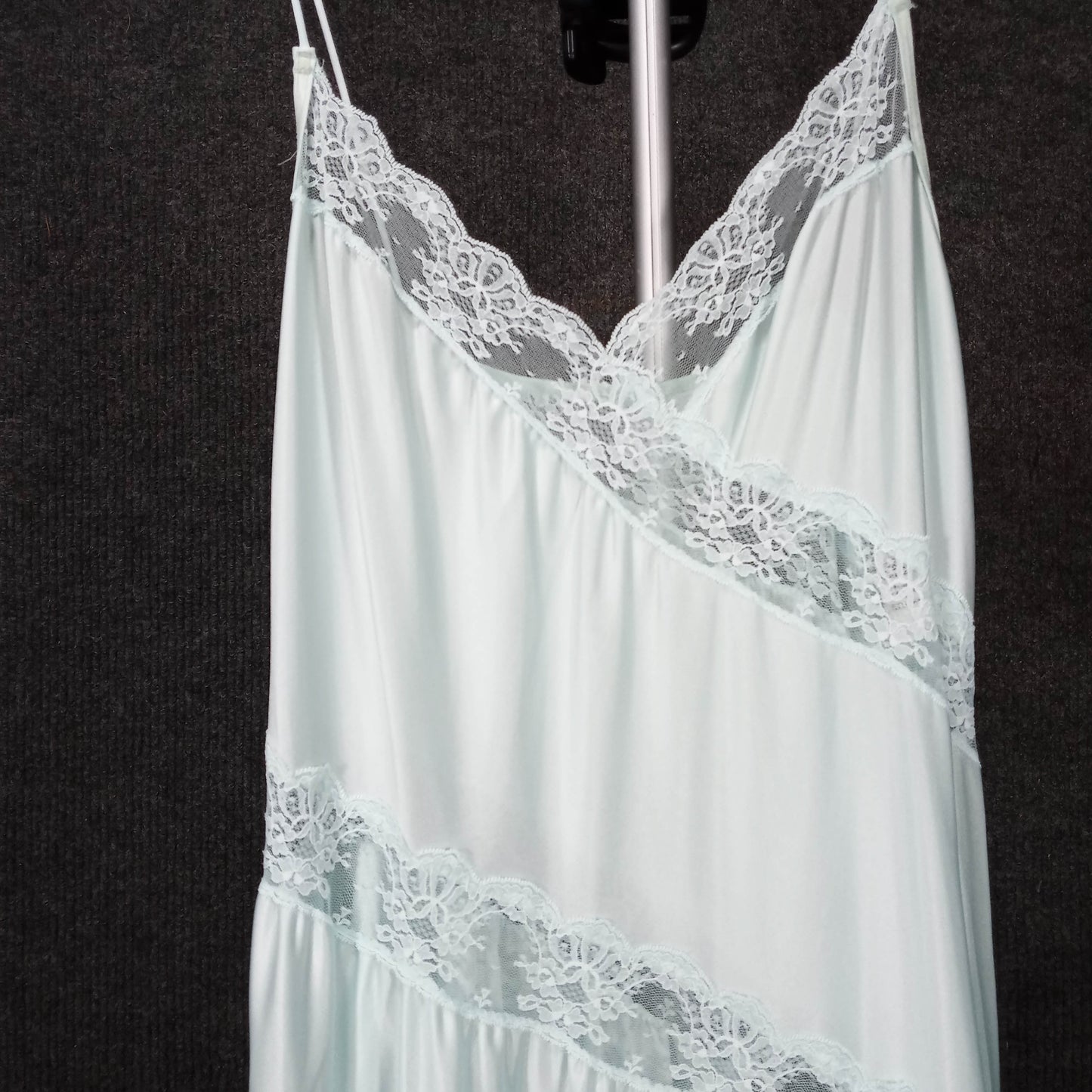 1980's Mint Julep Bias Cut Nightie by H Kickernick