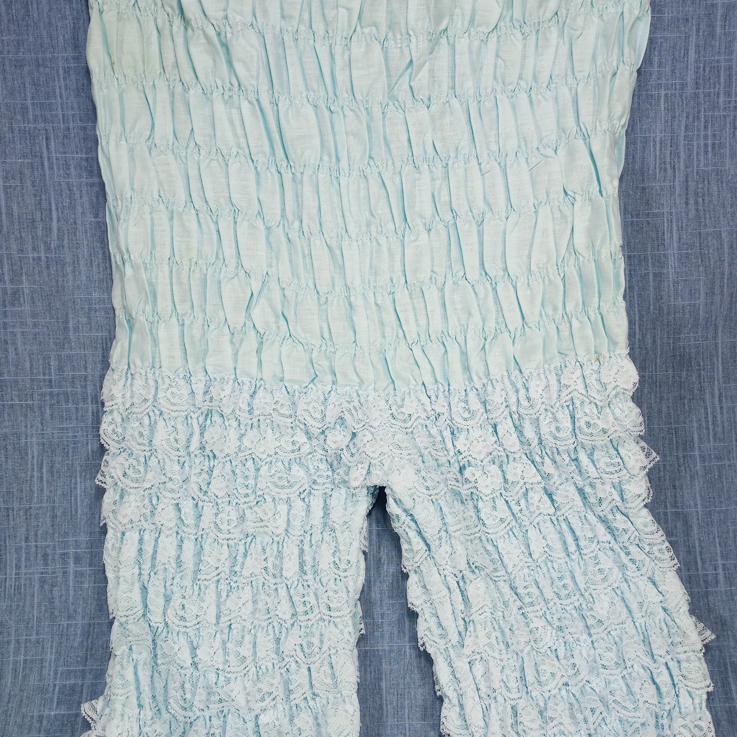 1950s Baby Blue Lace Tiered Bloomers