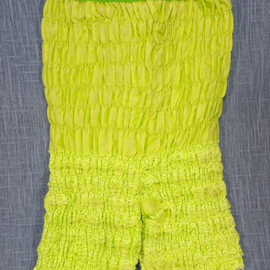 1950s Vintage Apple Green Tiered Ruffle and Lace Bloomers