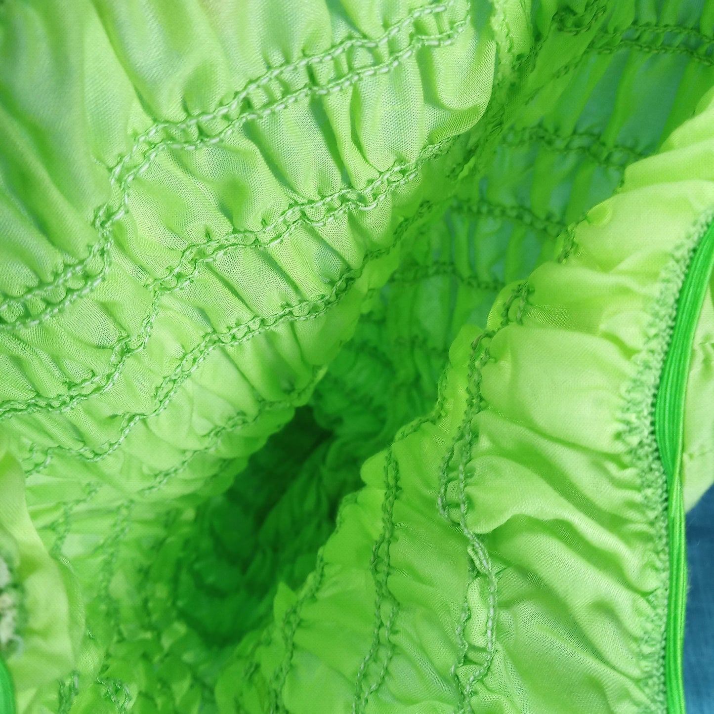 1950s Apple Green Tiered Ruffle and Lace Bloomers