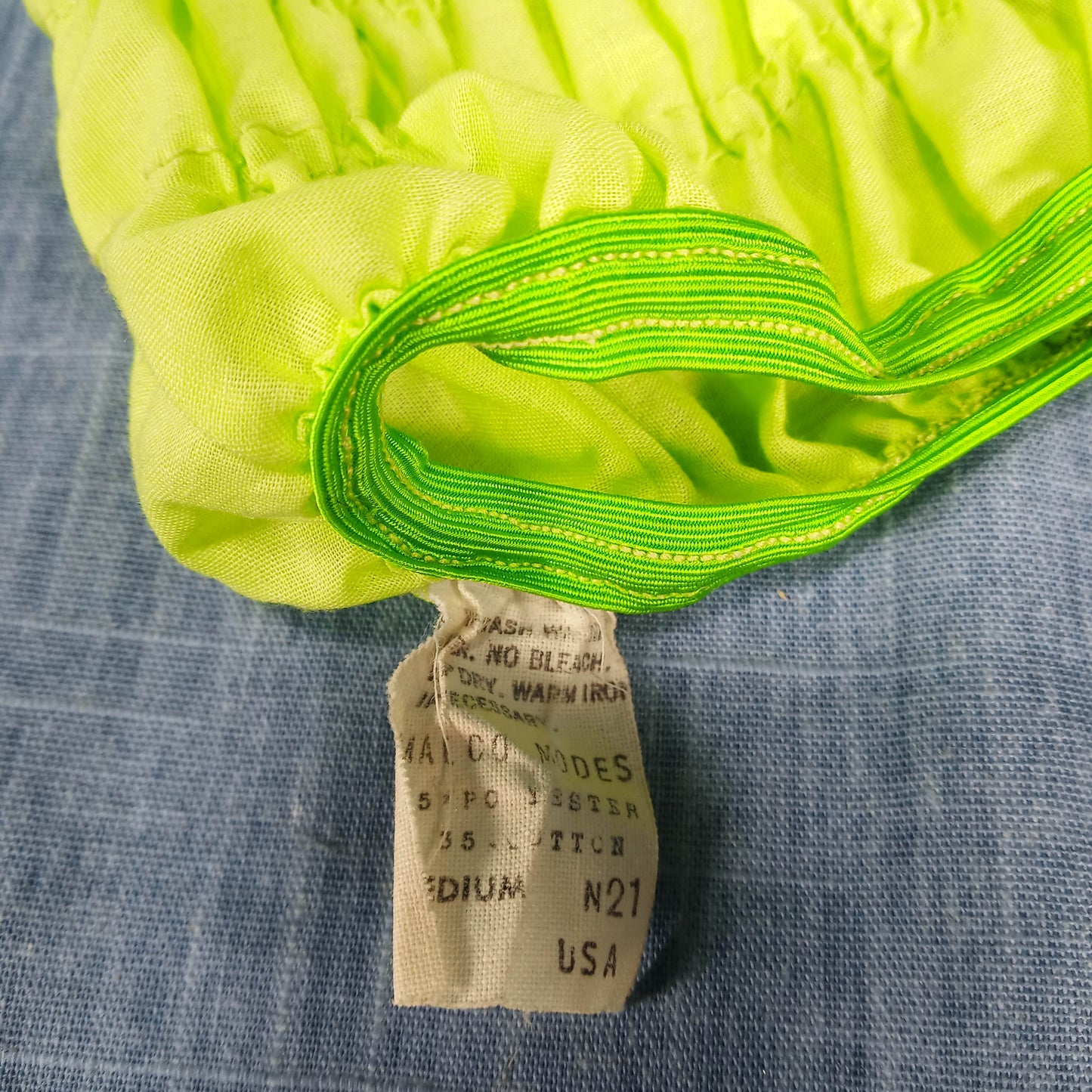 1950s Apple Green Tiered Ruffle and Lace Bloomers