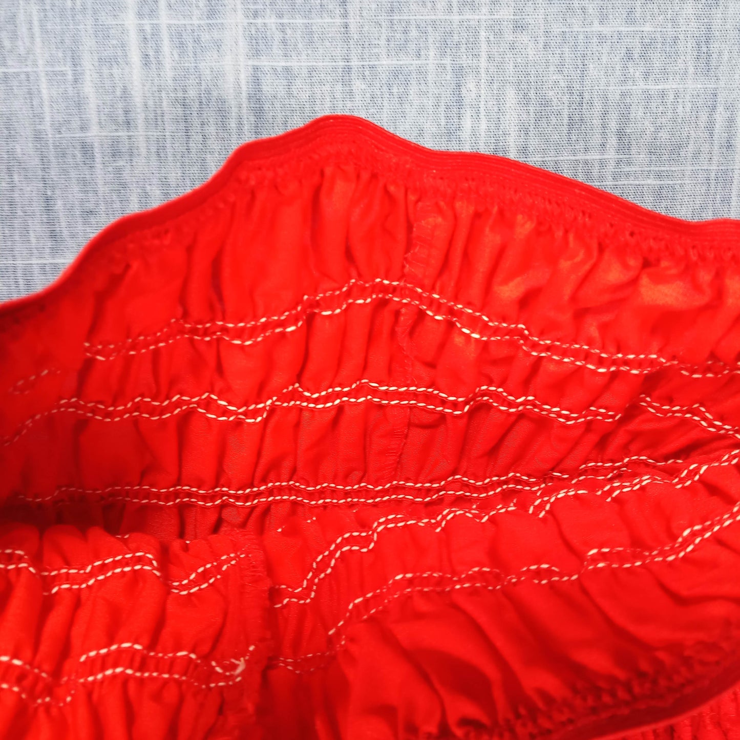 1950s Red Cotton Lace Tiered Bloomers
