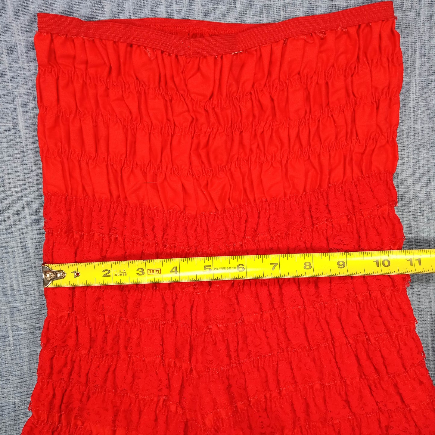 1950s Red Cotton Lace Tiered Bloomers