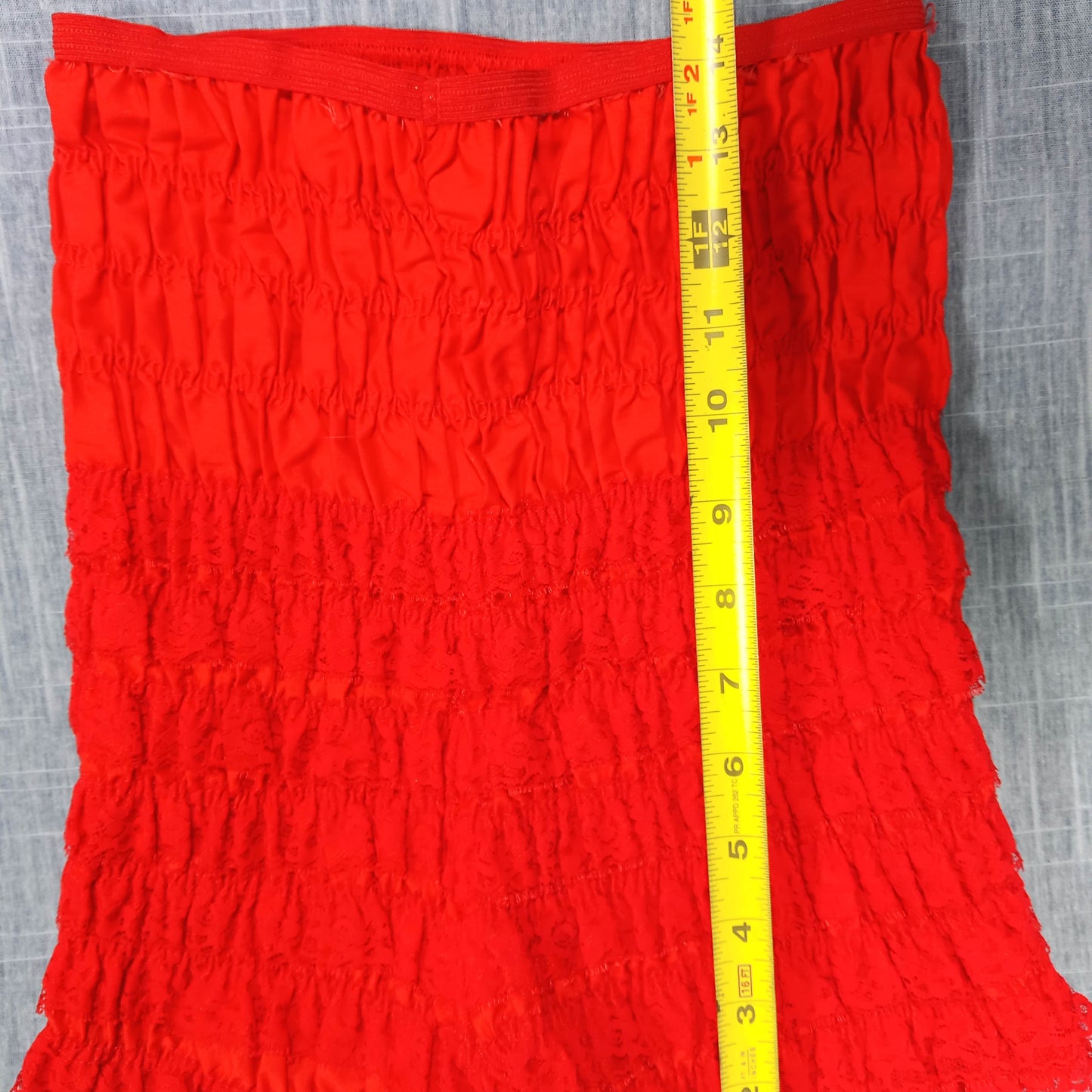 1950s Red Cotton Lace Tiered Bloomers