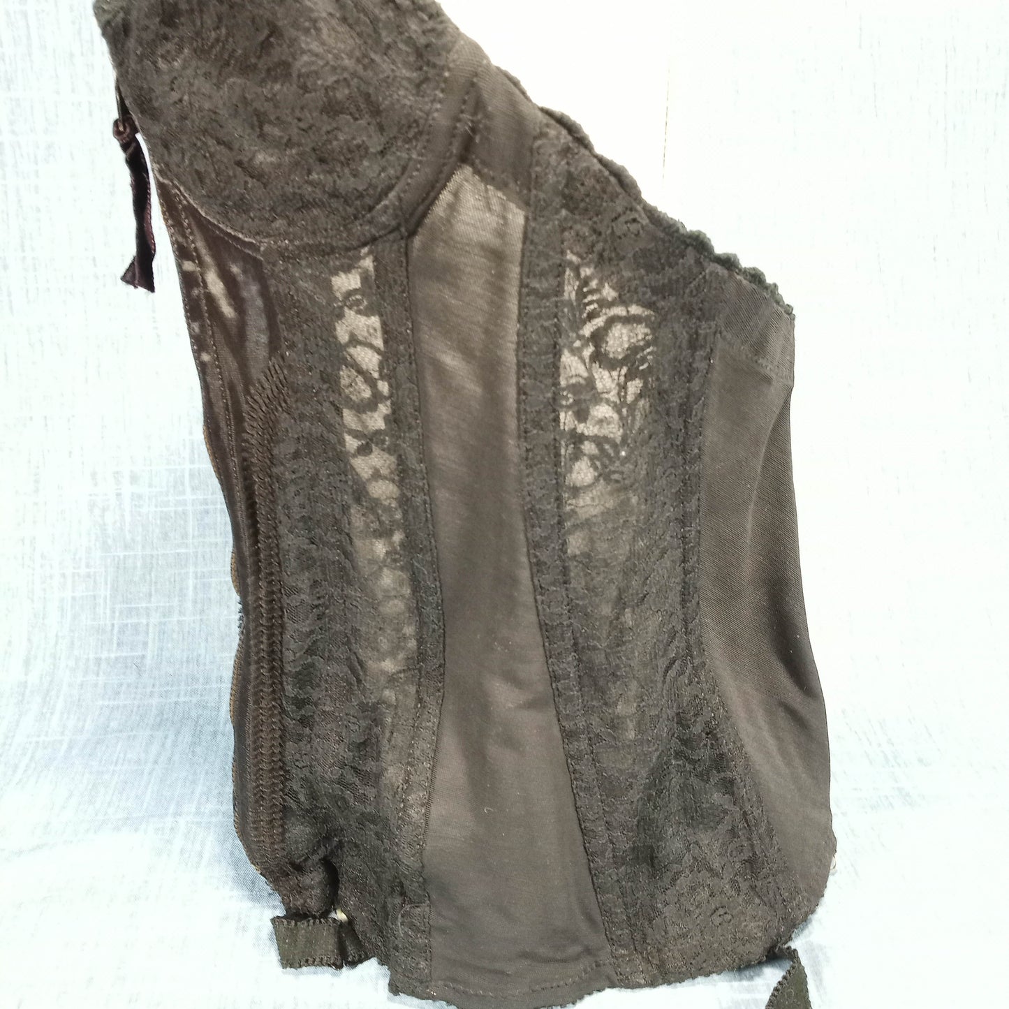 1950s Black Bustier with Garters