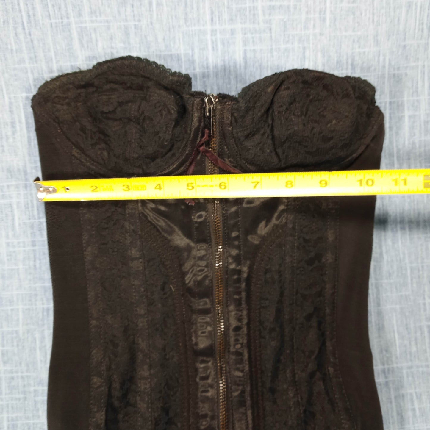1950s Black Bustier with Garters