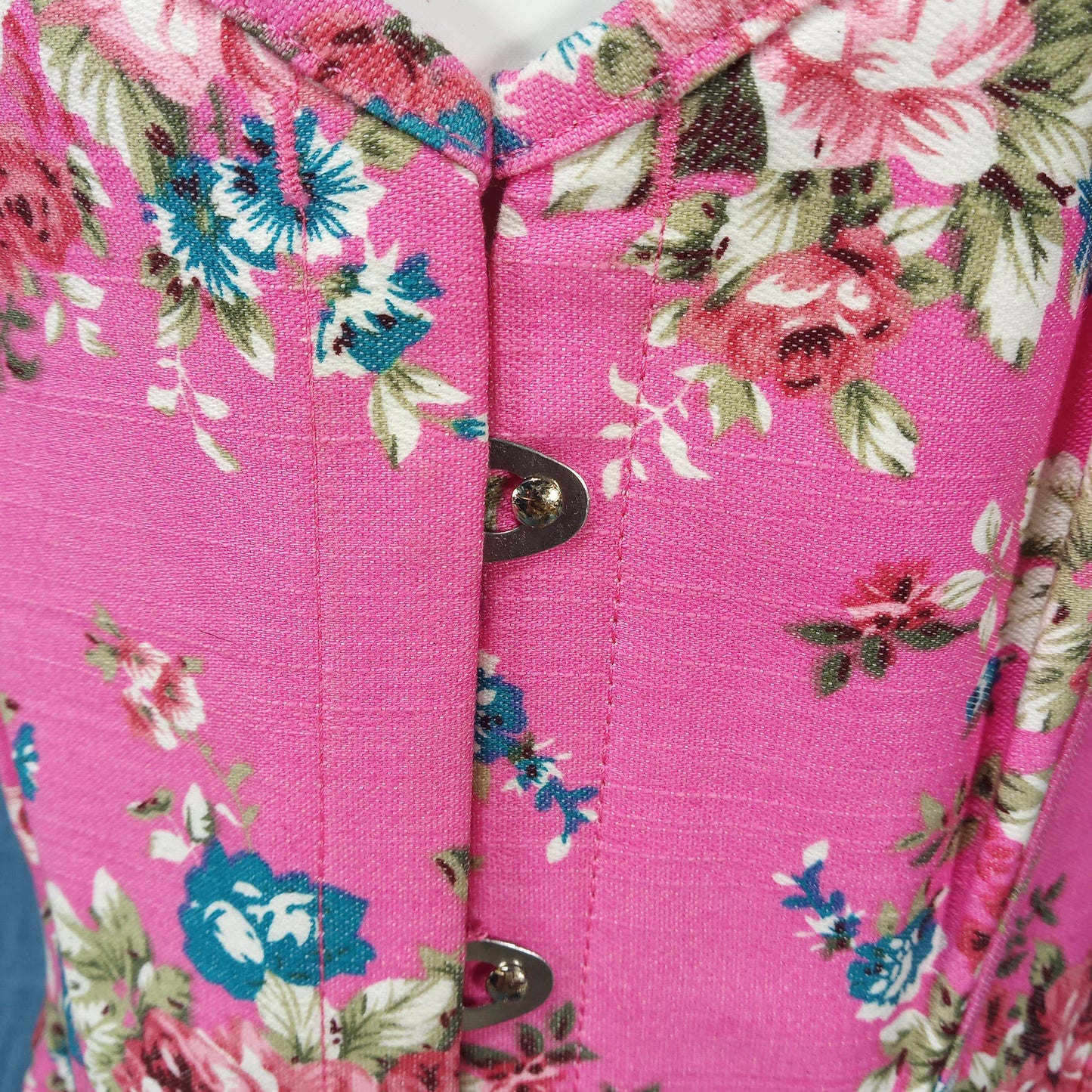 1990s Pink Floral Bustier