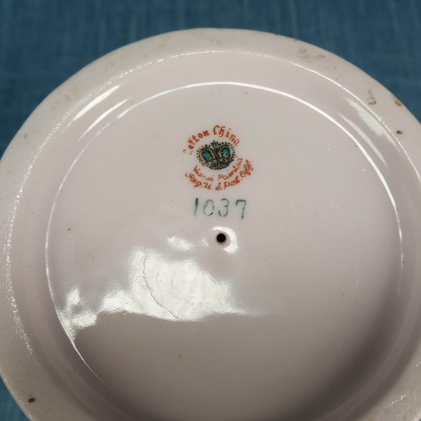 1950s Vintage Lefton China: Pink Bisque Porcelain Compote Hand-Painted with Lid and Base Floral Design