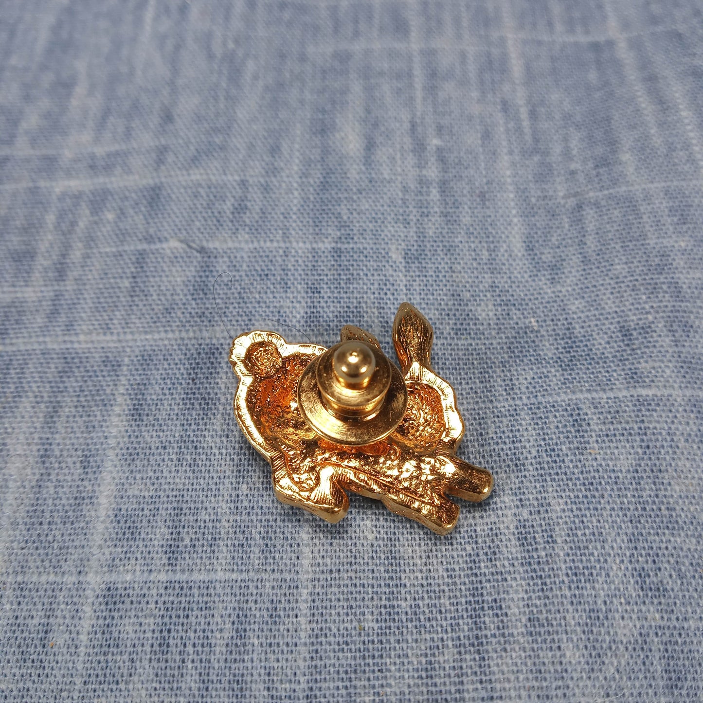 1960s Vintage Rabbit Pin with Clear Rhinestones