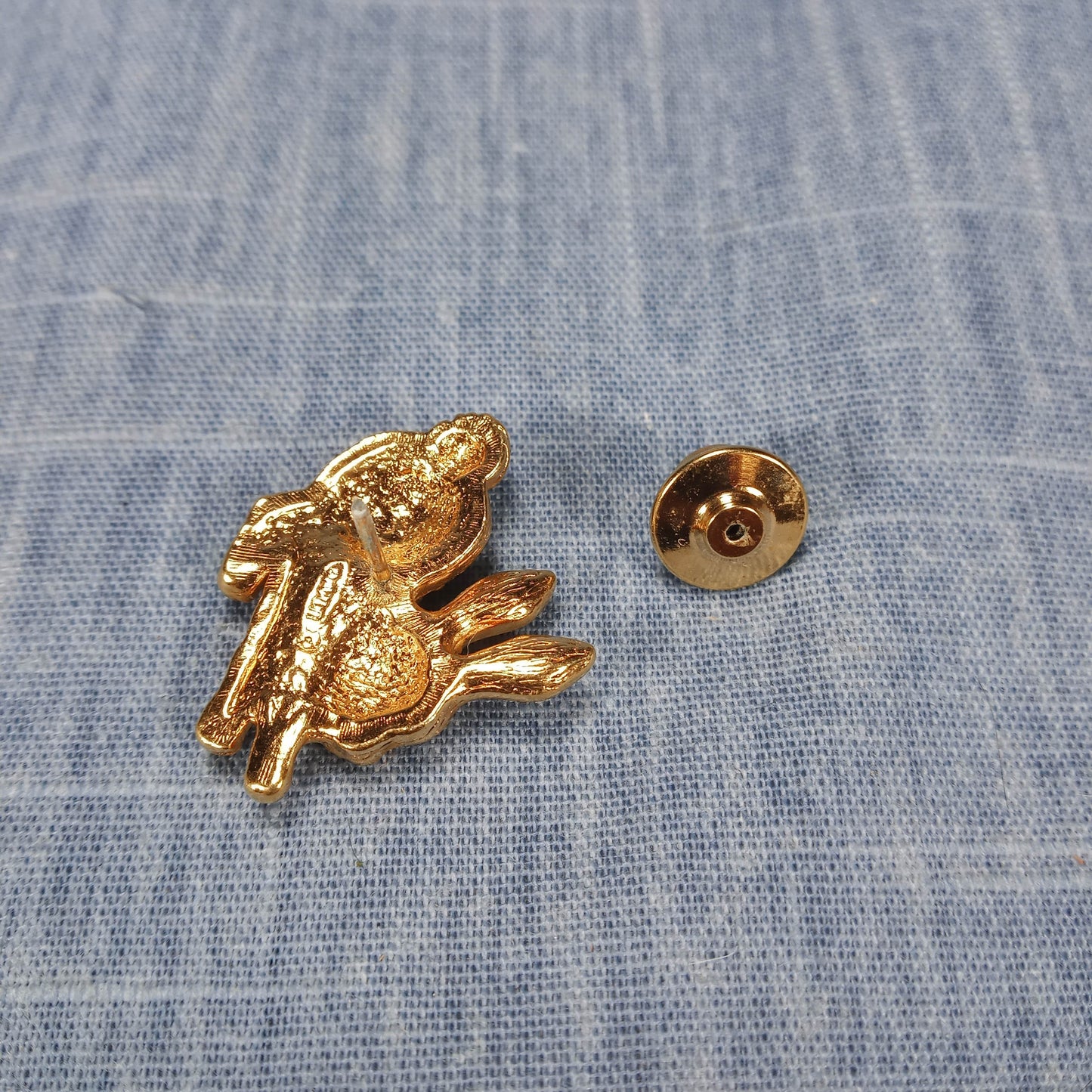 1960s Vintage Rabbit Pin with Clear Rhinestones
