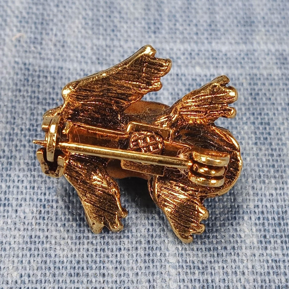 1950s Vintage Frog Pin with Green Eyes