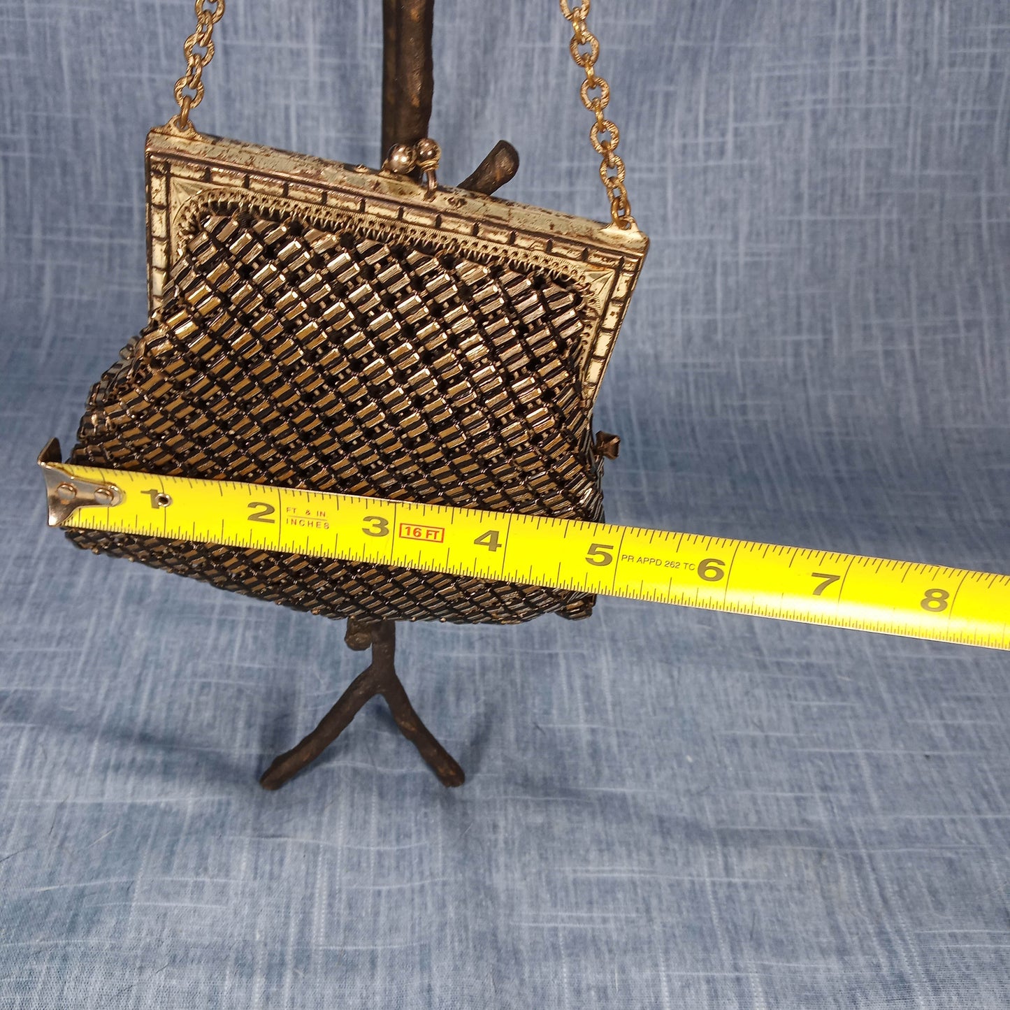 1930's Silver Toned Metal Mesh Purse