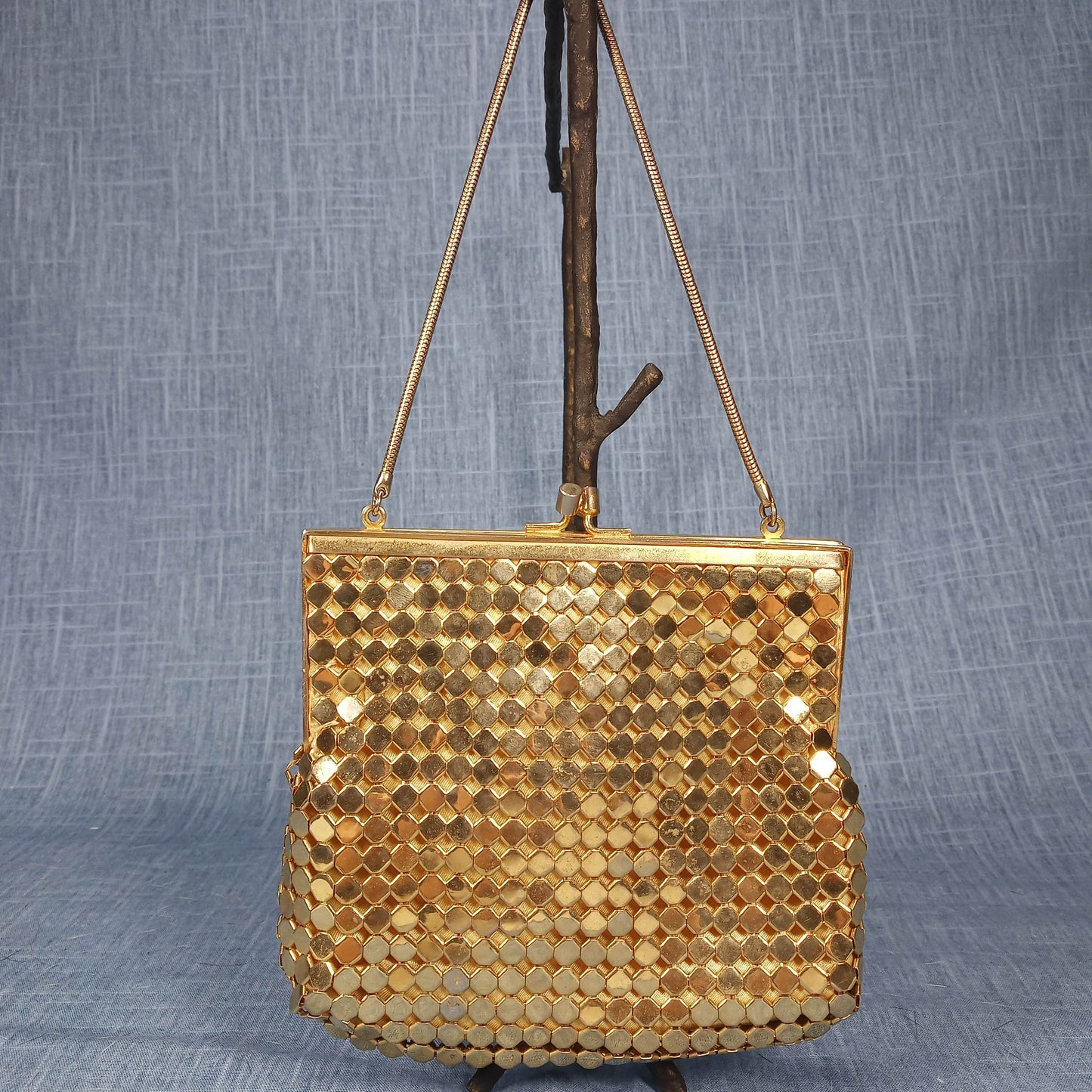 1950's Gold Tone Metal Evening Purse – Needs Love