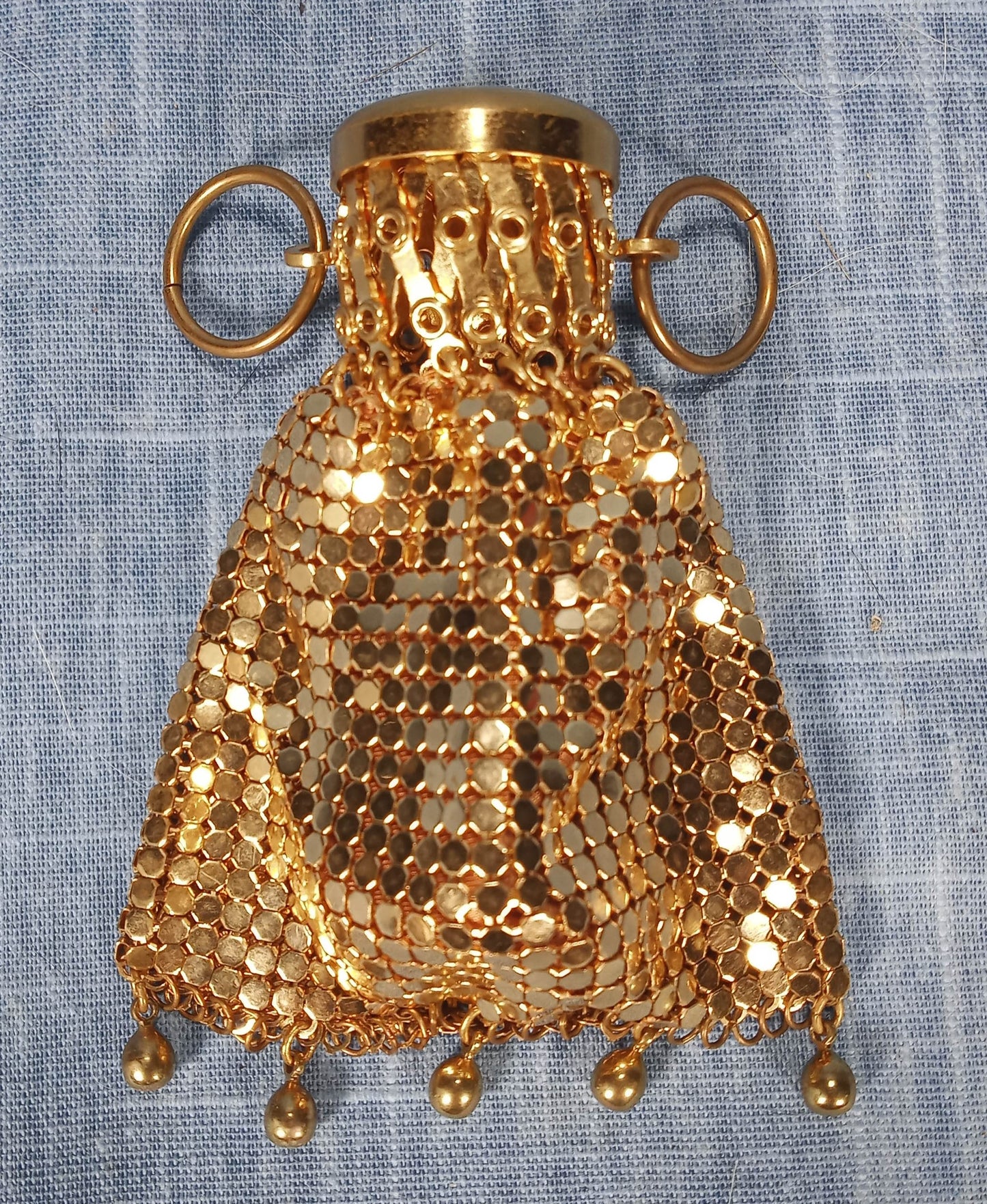 1920's Gold Mesh Expandable Small Evening Bag
