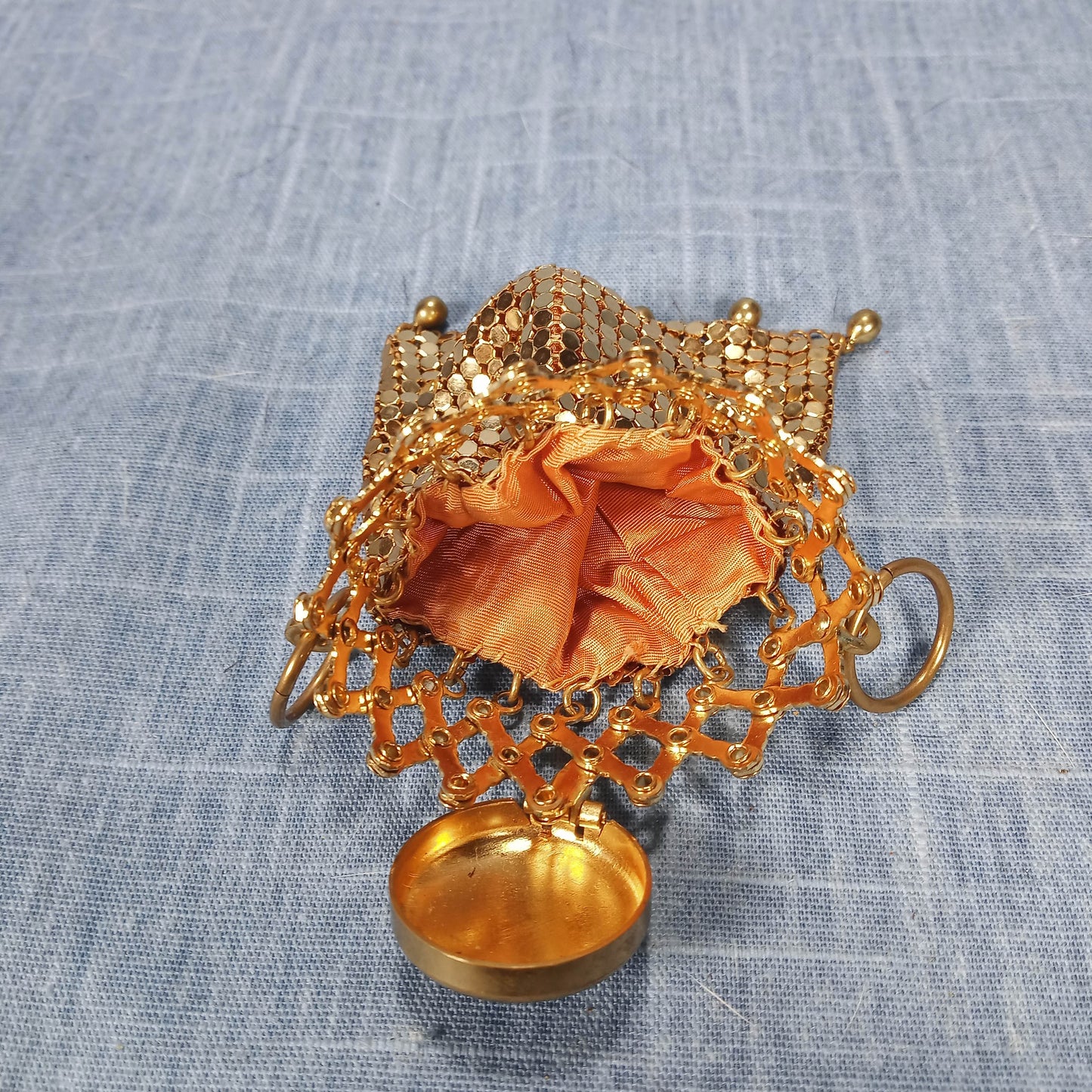 1920's Gold Mesh Expandable Small Evening Bag
