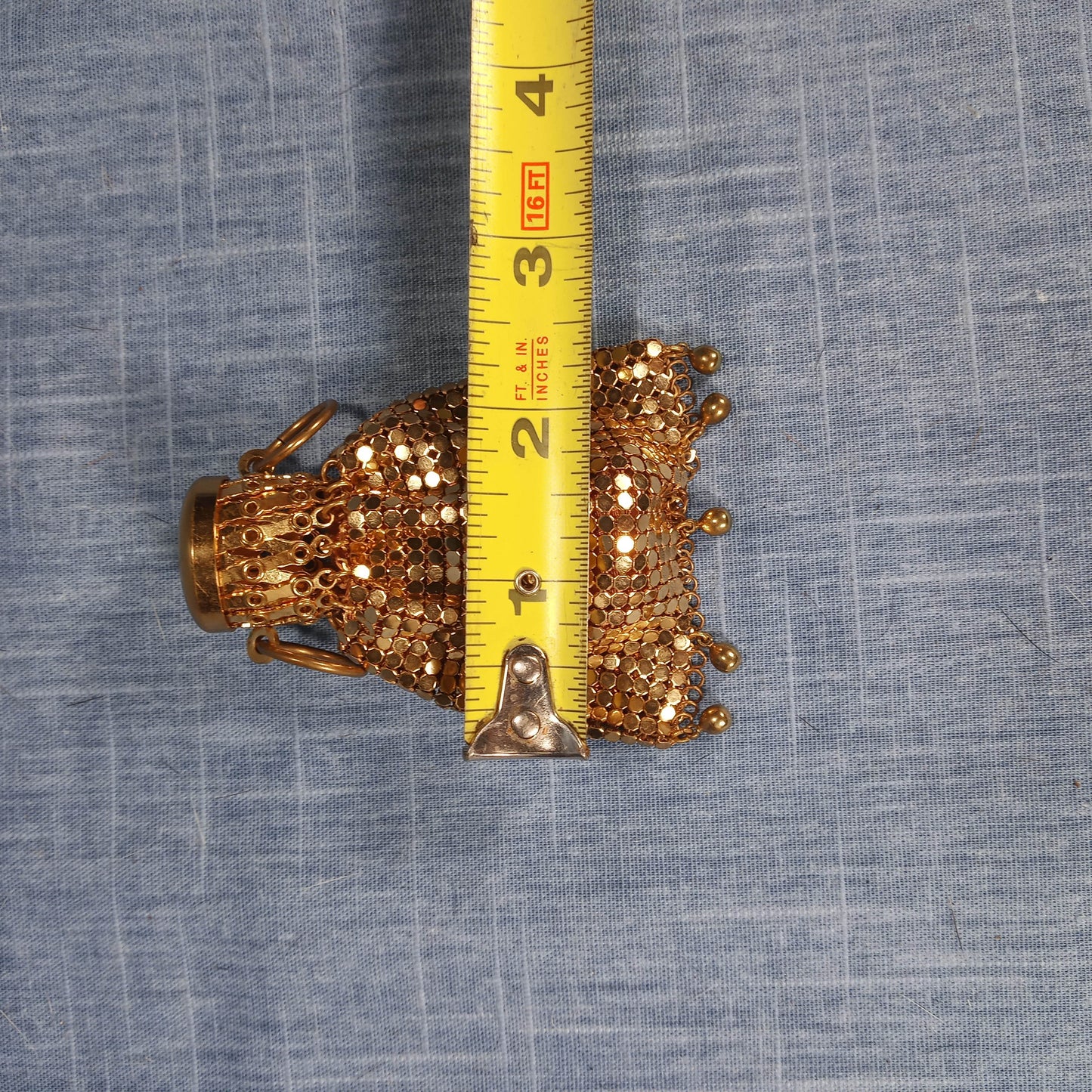 1920's Gold Mesh Expandable Small Evening Bag