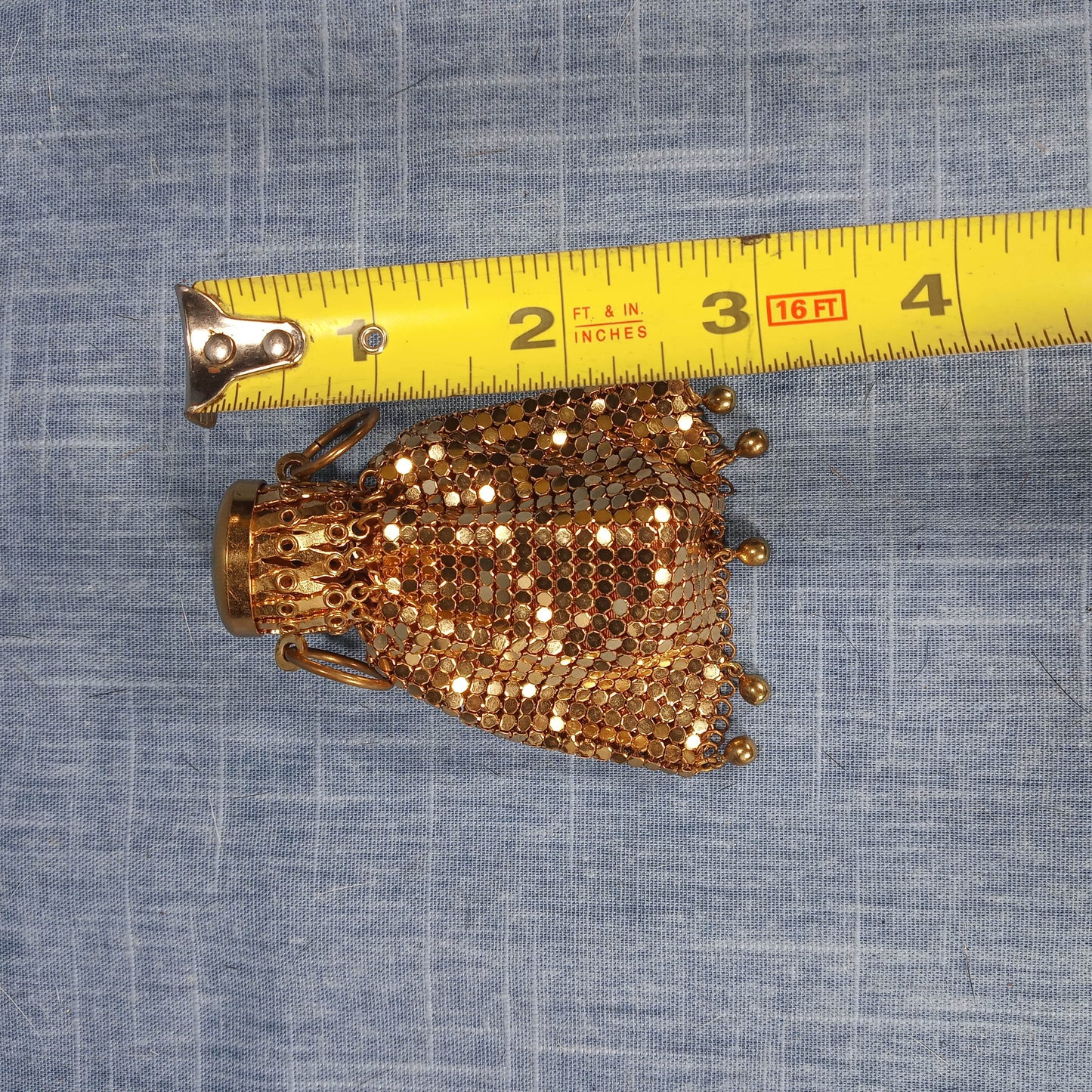 1920's Gold Mesh Expandable Small Evening Bag