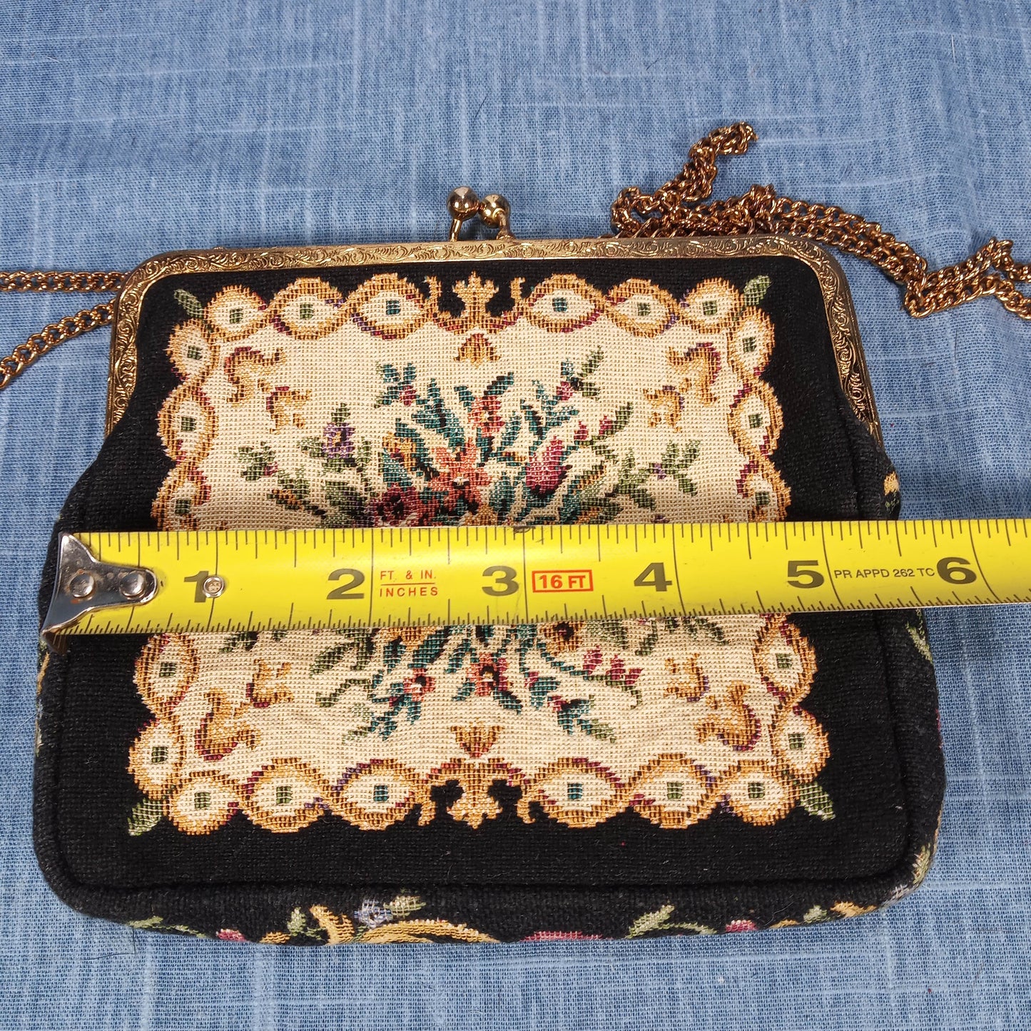 1950's Tapestry Etched Evening Bag by Joseph Magnin