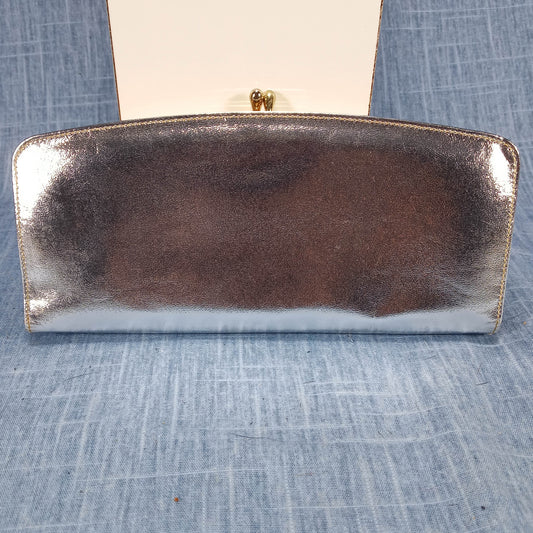 1950s Vintage Silver Fold Out Wallet/Clutch