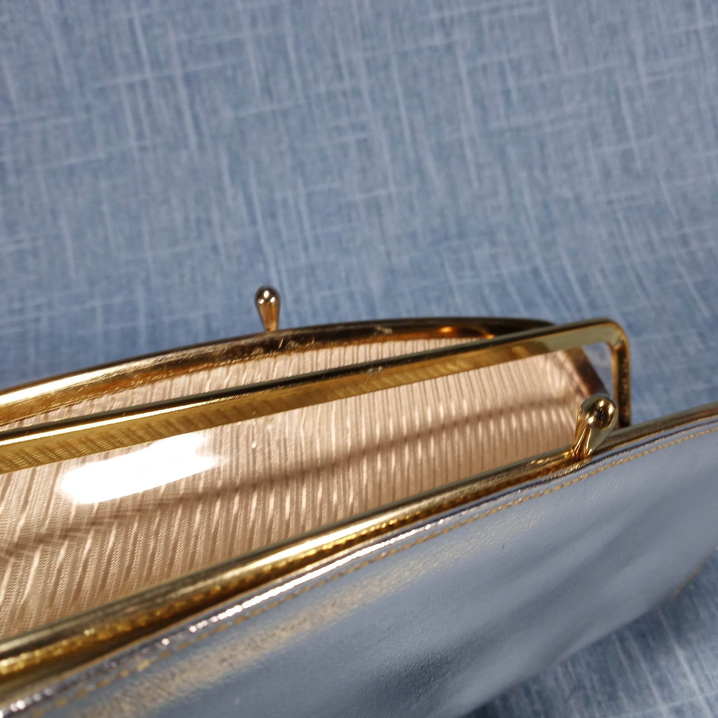 1950s Silver Fold Out Wallet/Clutch