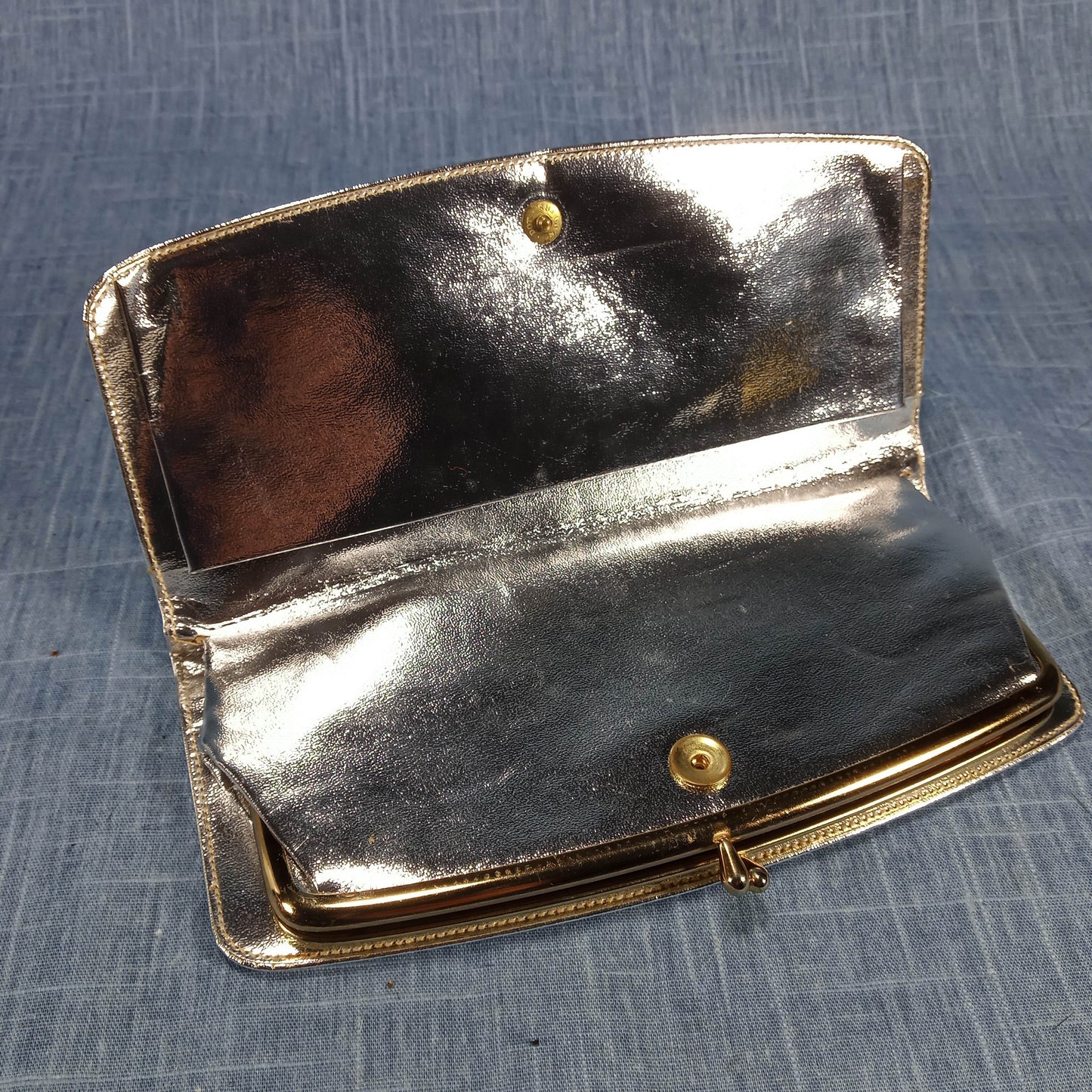 1950s Silver Fold Out Wallet/Clutch