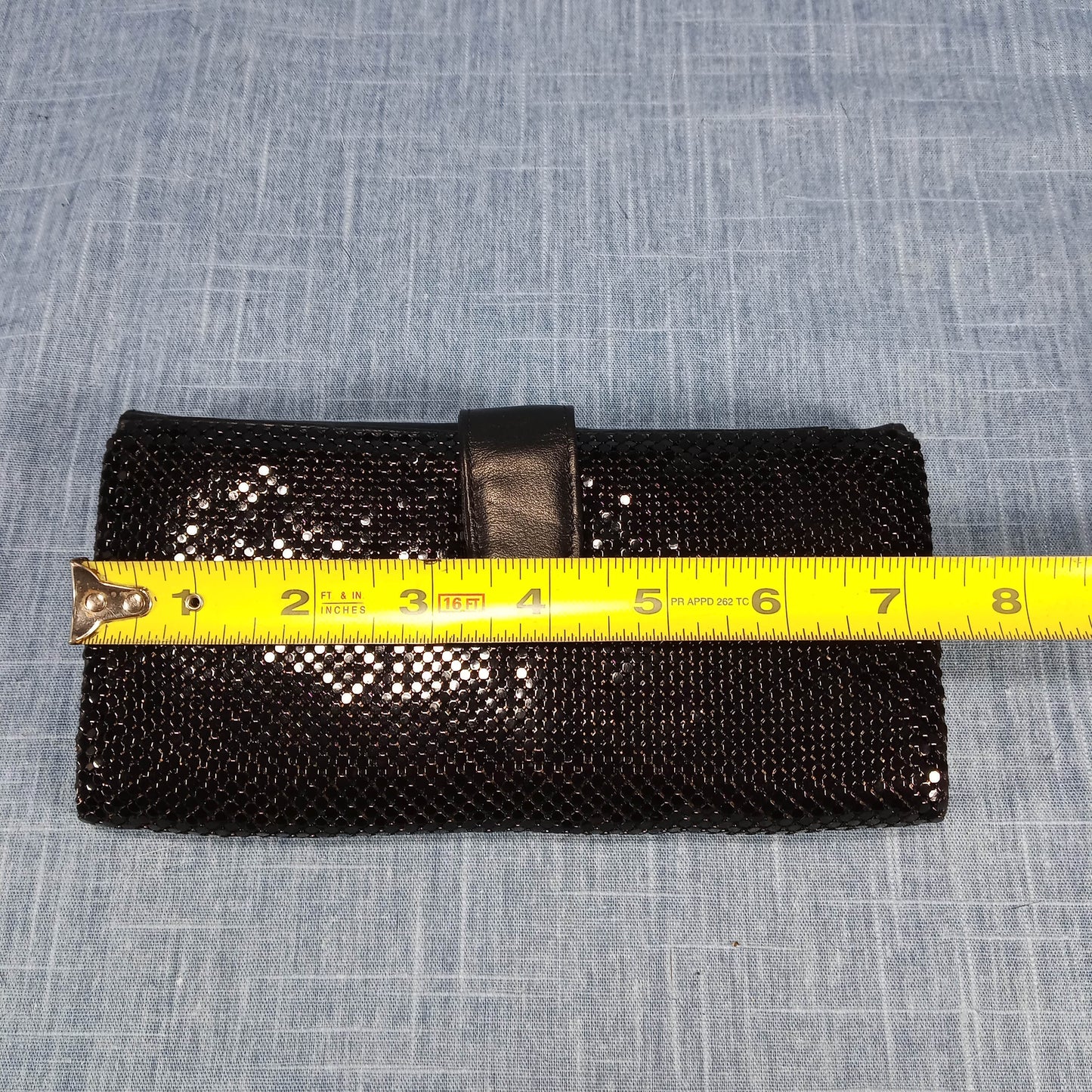 1980's Black mesh ID wallet by Whiting Davis