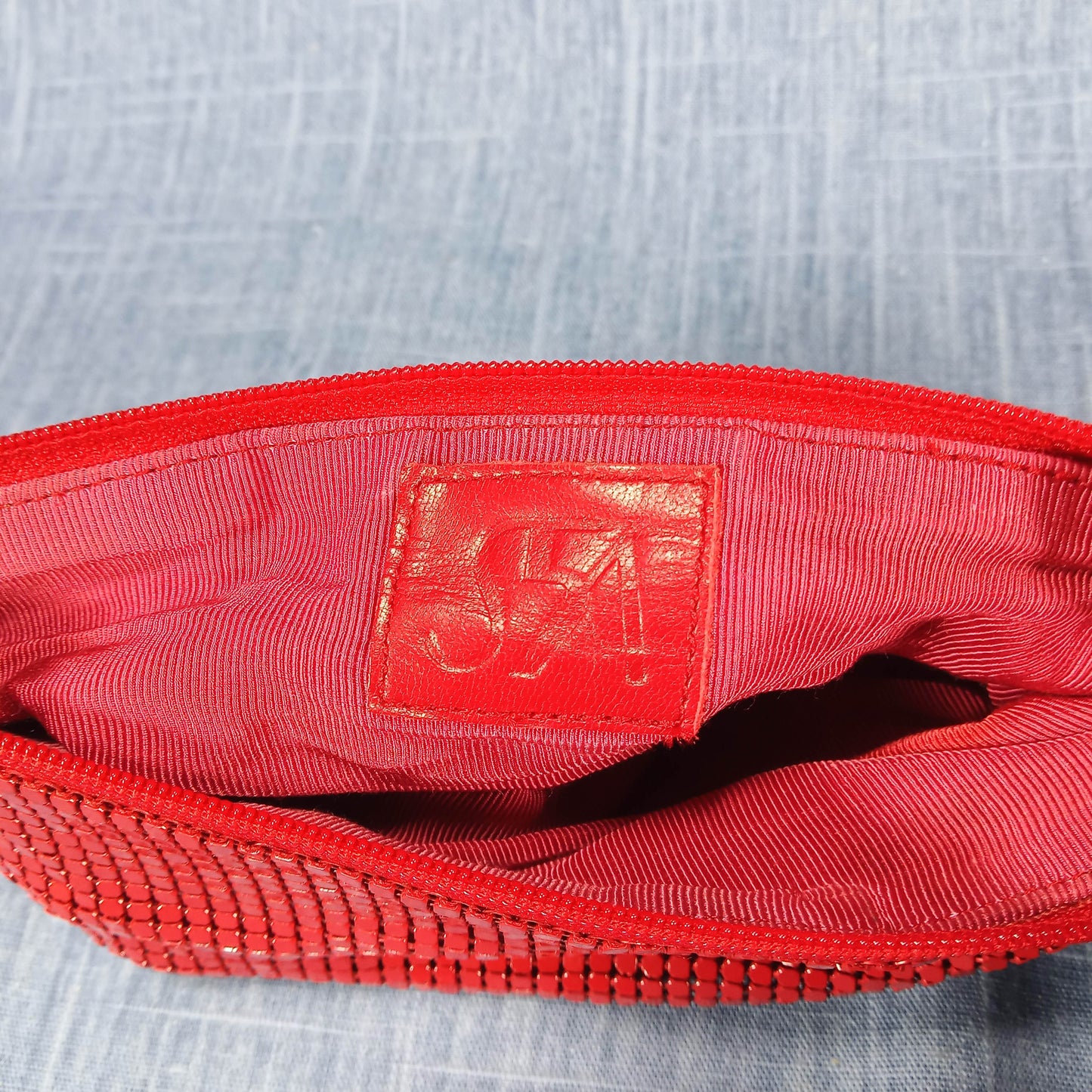 1960s Red Metal Mesh Clutch by Saks 5th Ave