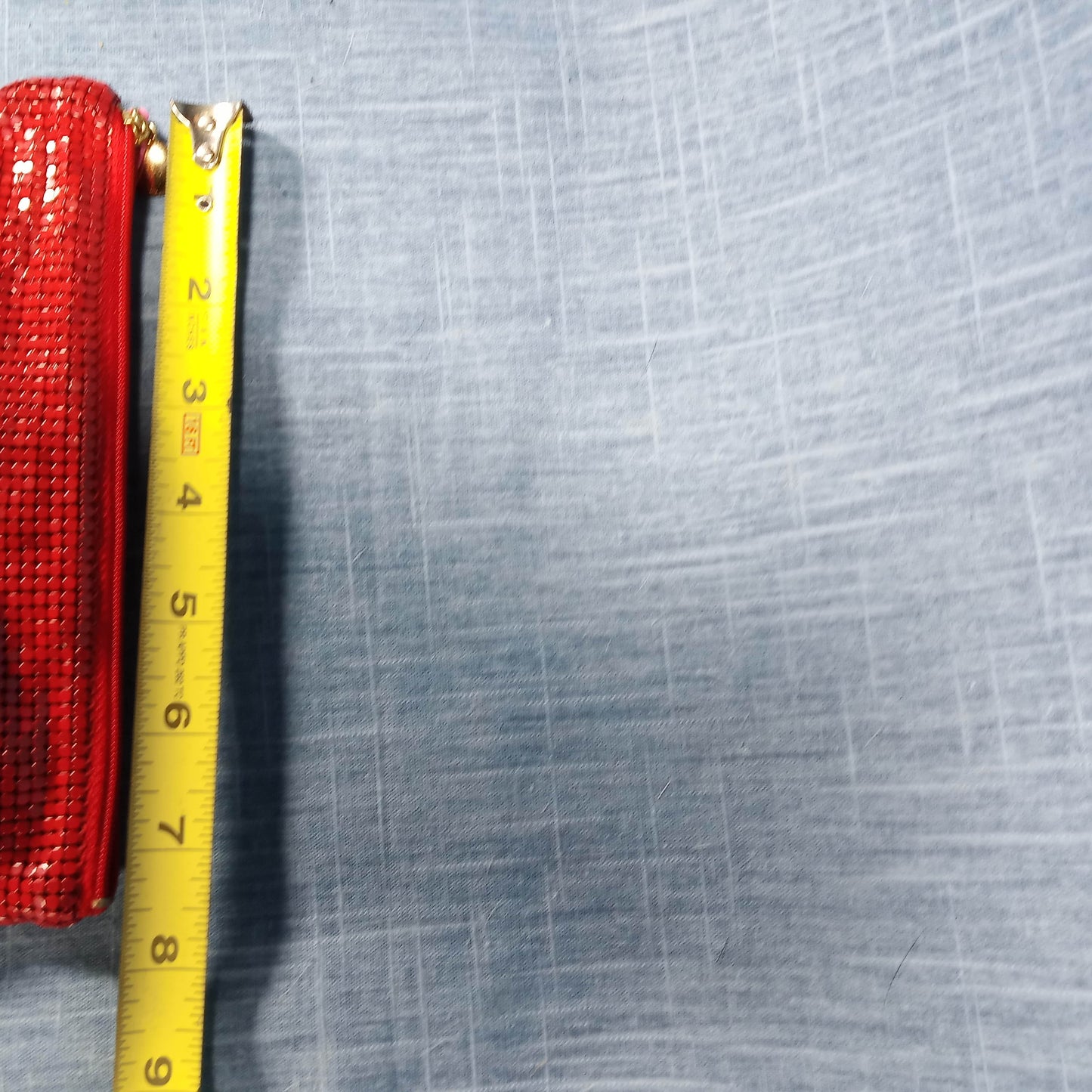 1960s Red Metal Mesh Clutch by Saks 5th Ave