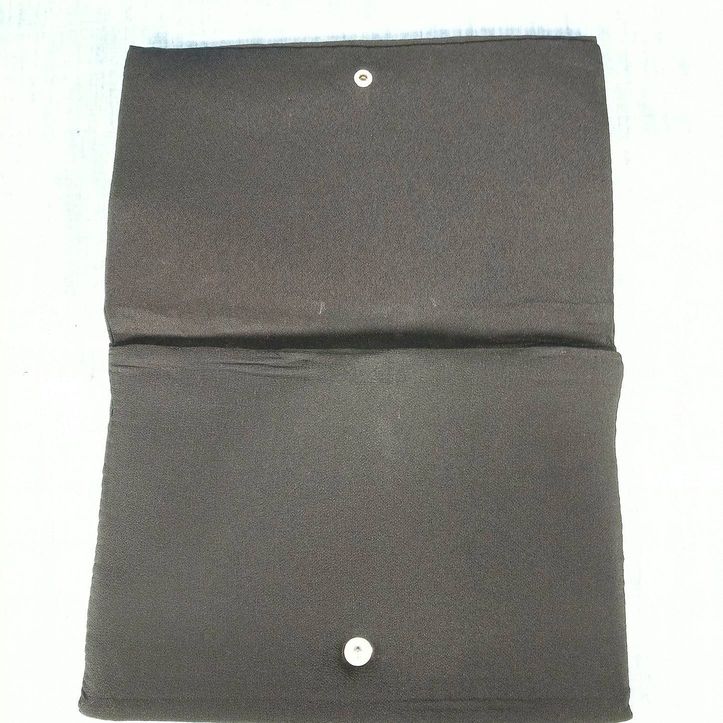 1970s Black Chiffon and Sequin Polka Dot Evening Clutch by Magid