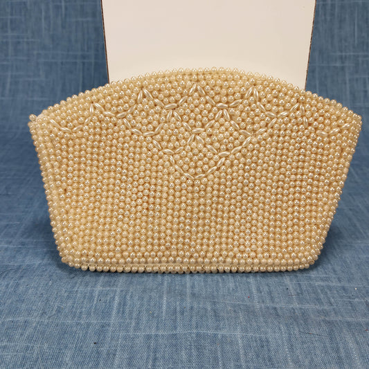 1940s Vintage Pearl Clutch by Fine Arts Bag Company - Made in Japan