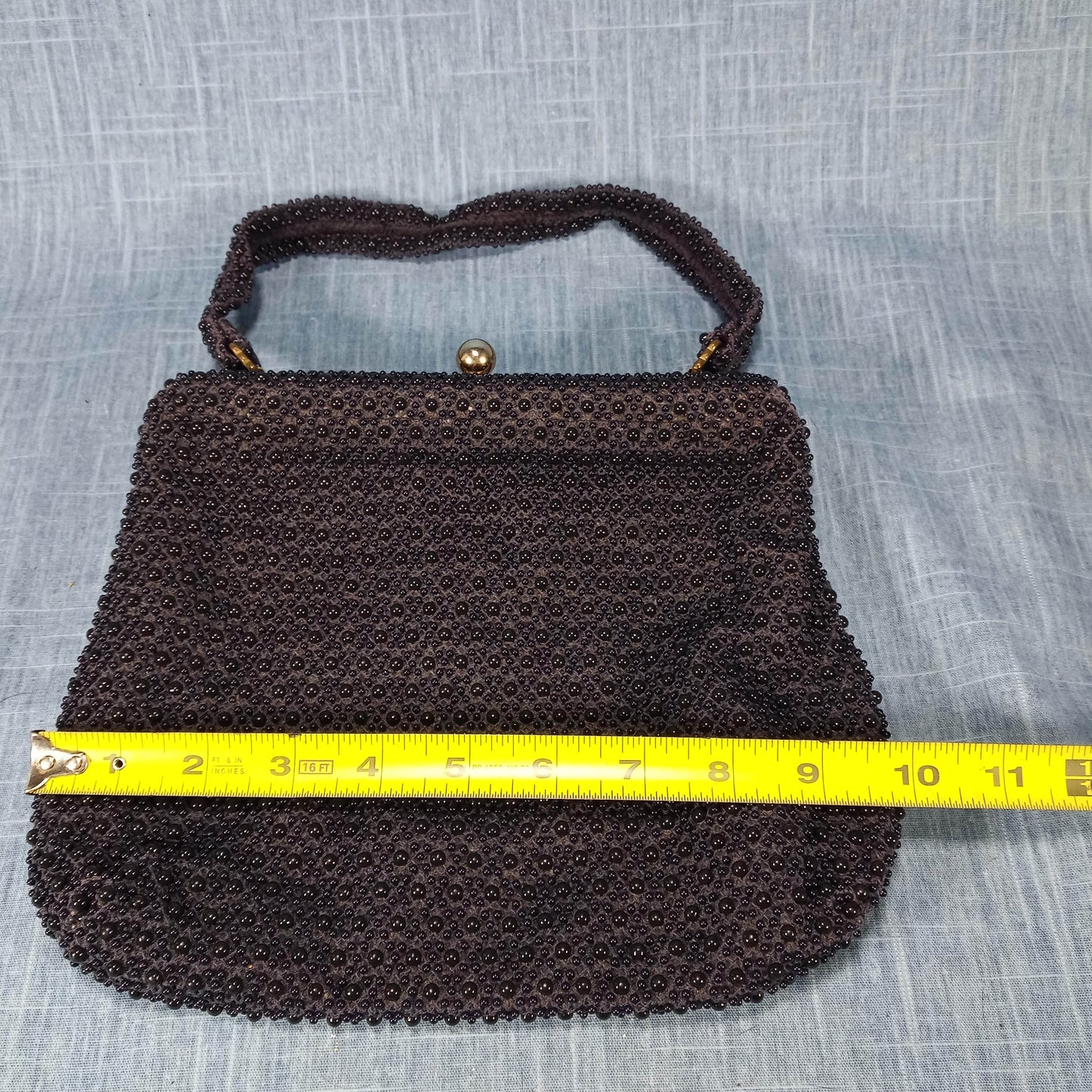 1950s Navy Blue Hob Nob Beaded Purse