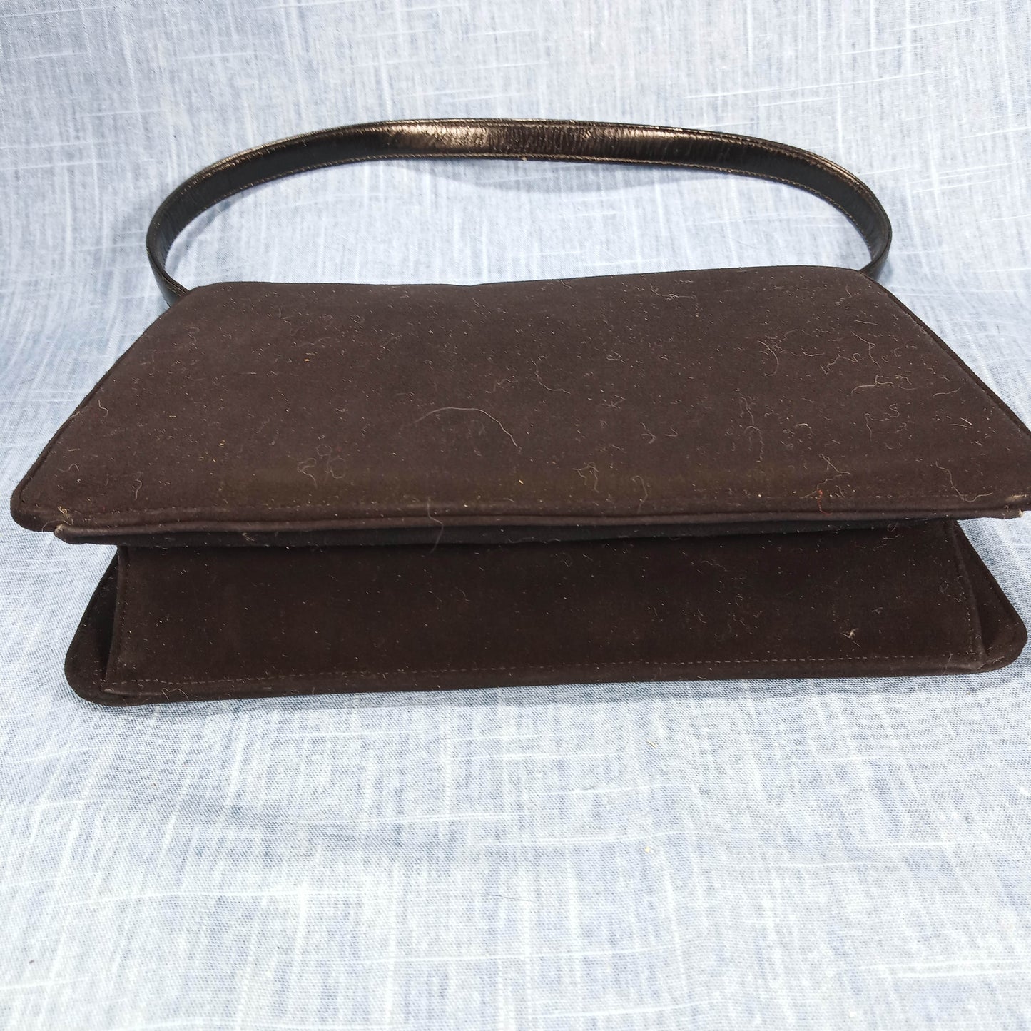 1950s Black Felt Structured Lady Purse by Douglas Rae