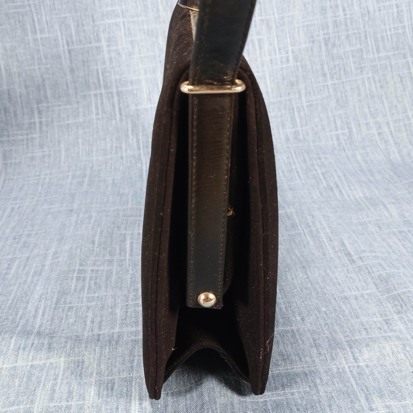 1950s Black Felt Structured Lady Purse by Douglas Rae