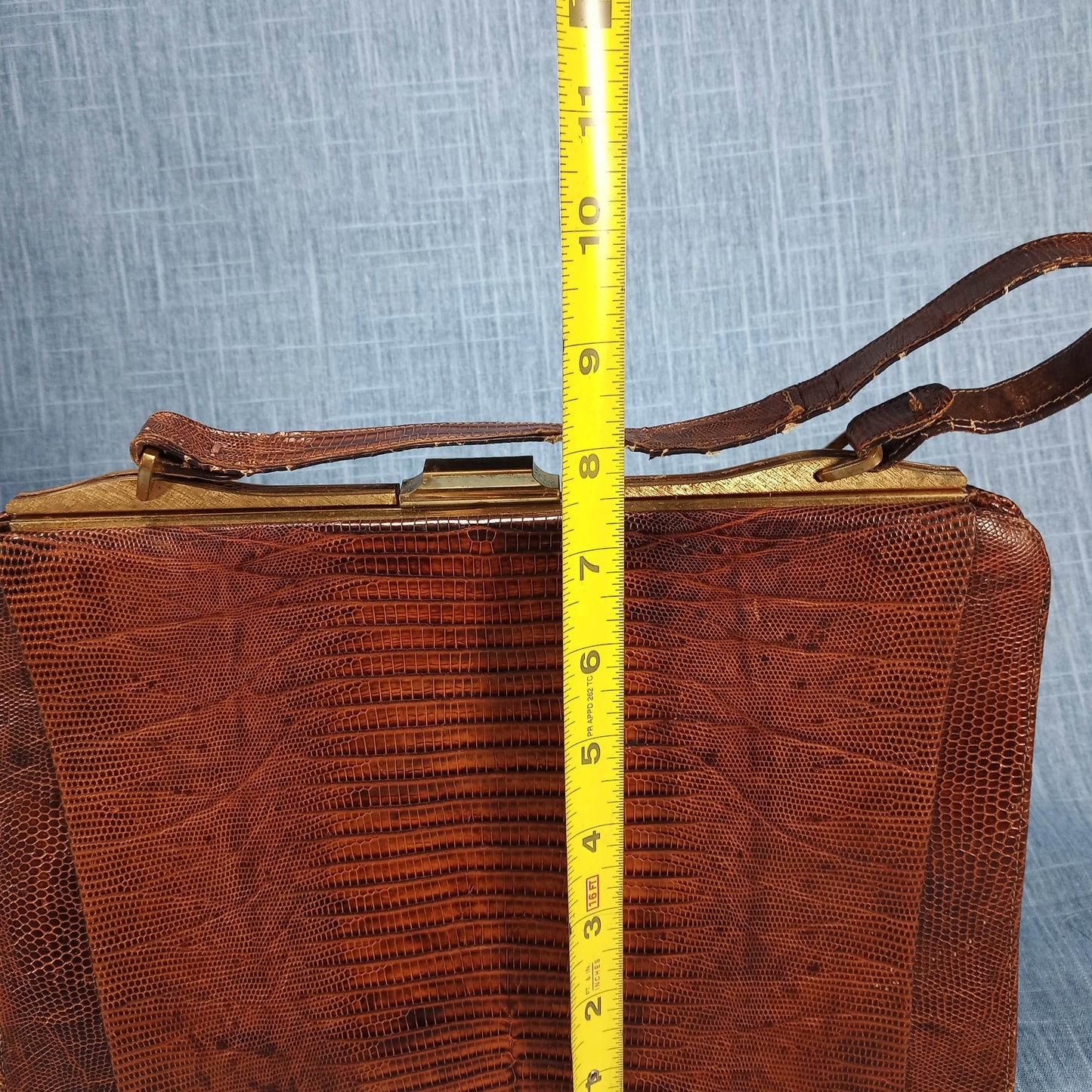1950s Alligator Square Box Purse by Sydney of California