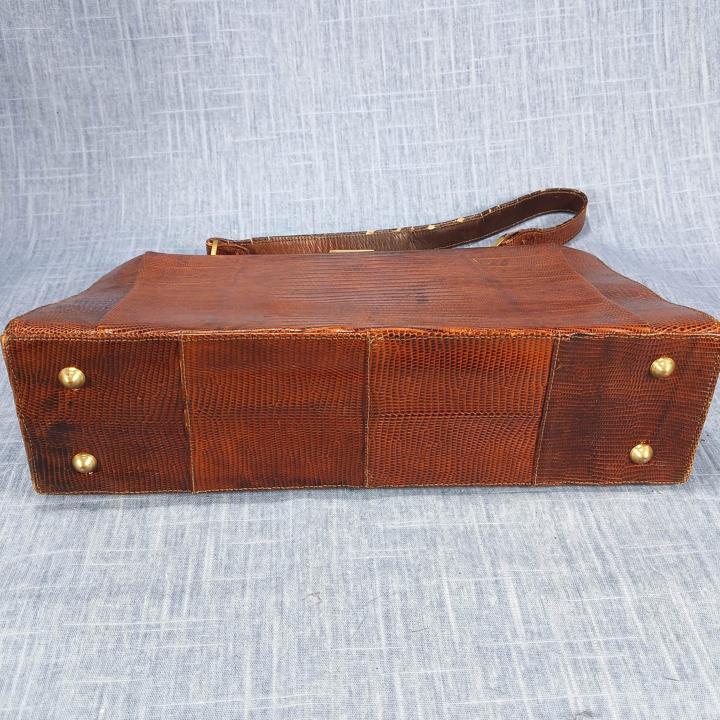 1950s Alligator Square Box Purse by Sydney of California