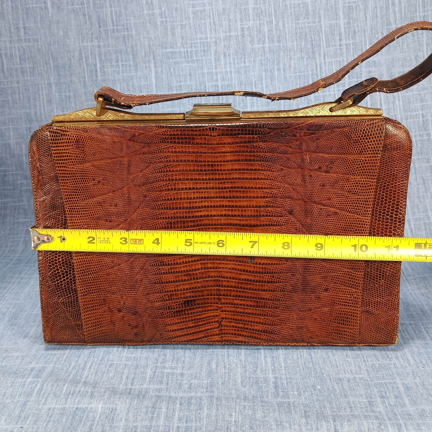 1950s Alligator Square Box Purse by Sydney of California
