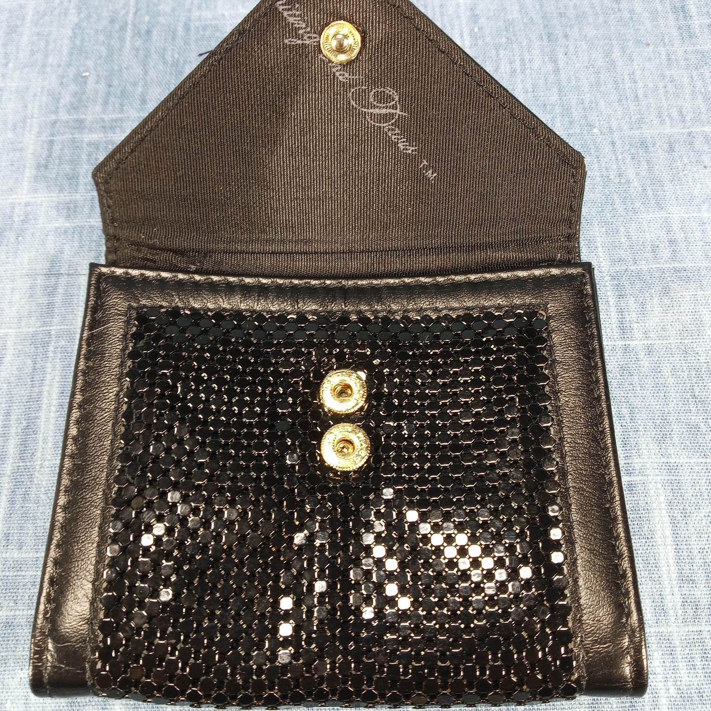 1950's Black Mesh Wallet by Whiting and Davis