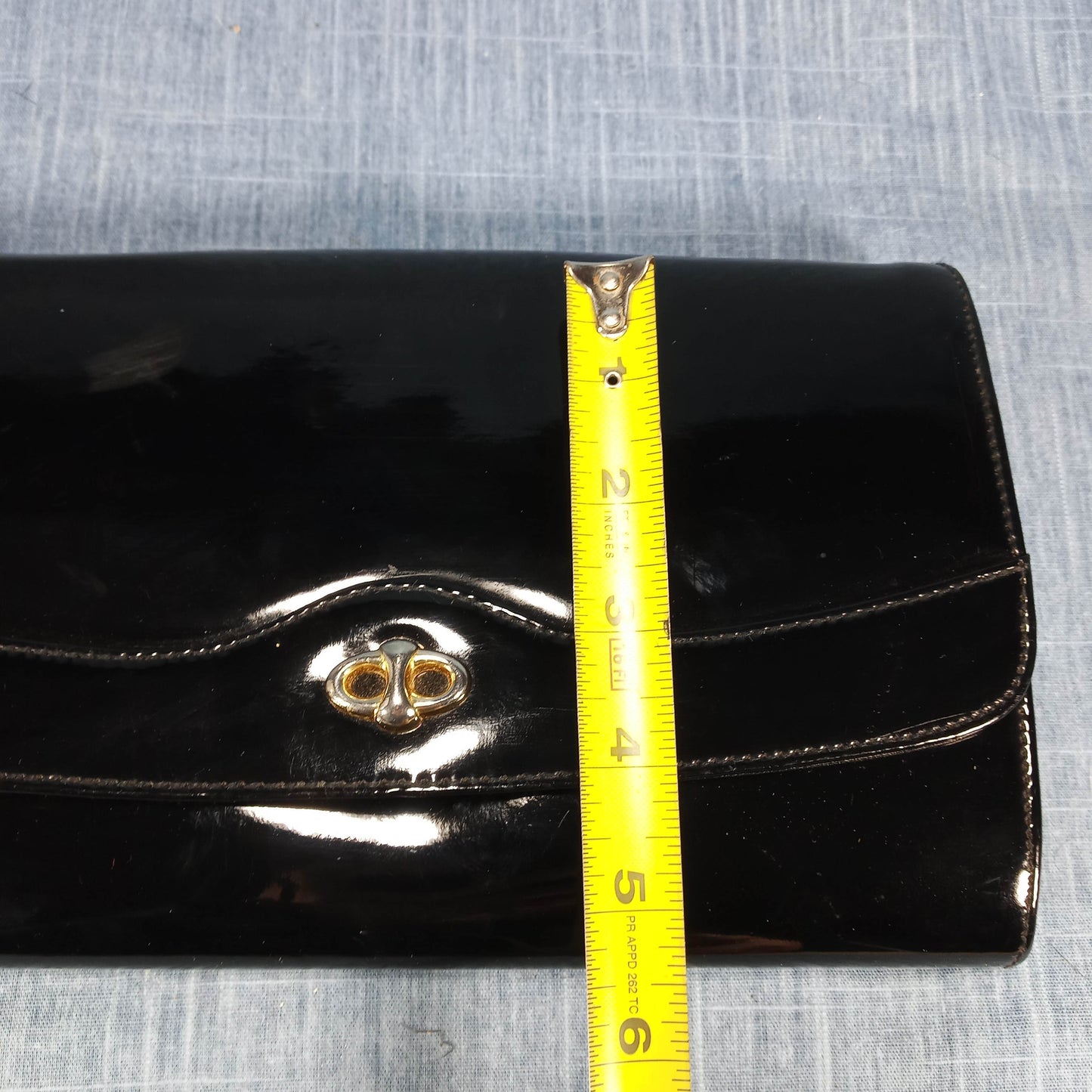 1960s Patent Black Clutch by Ande'