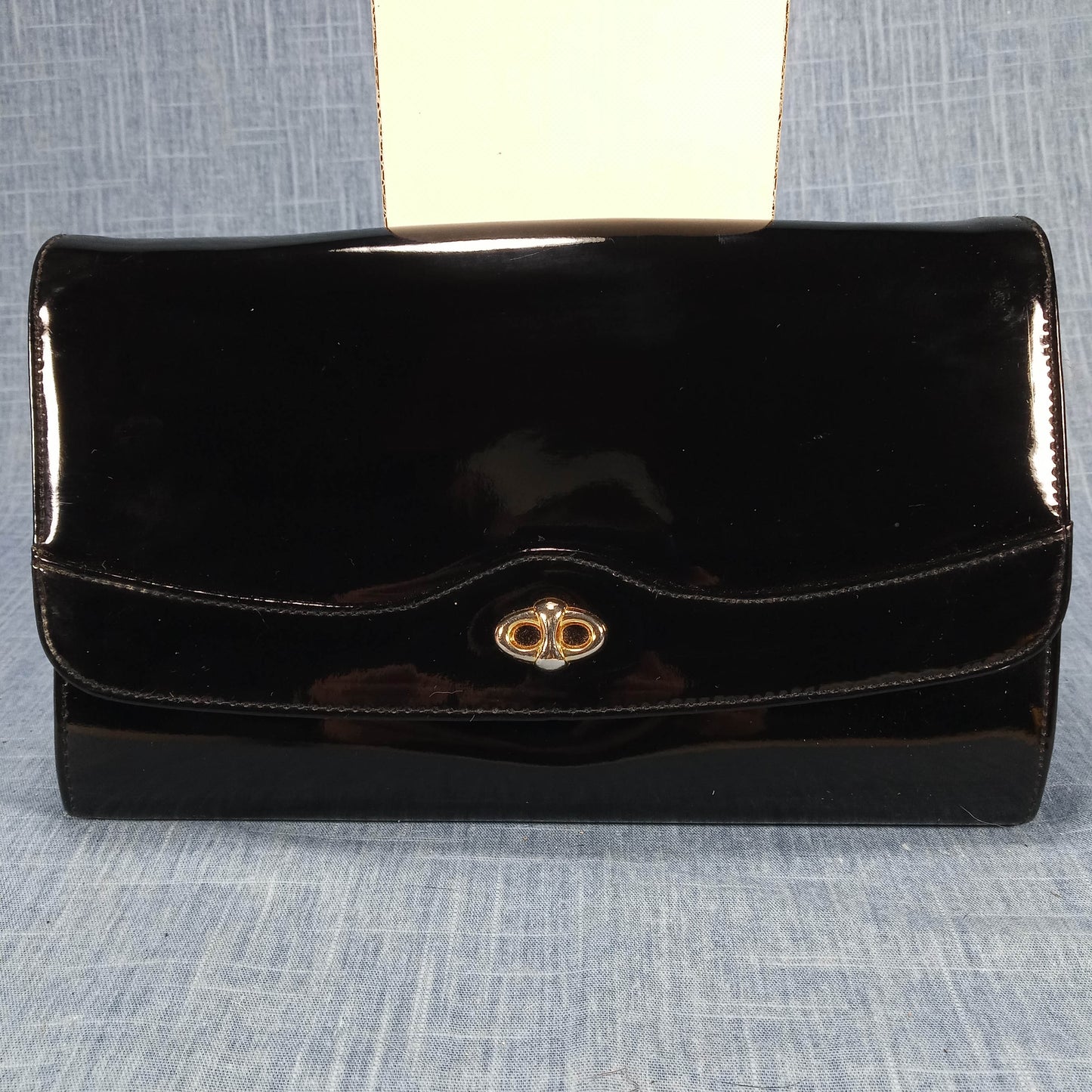 1960s Patent Black Clutch by Ande'
