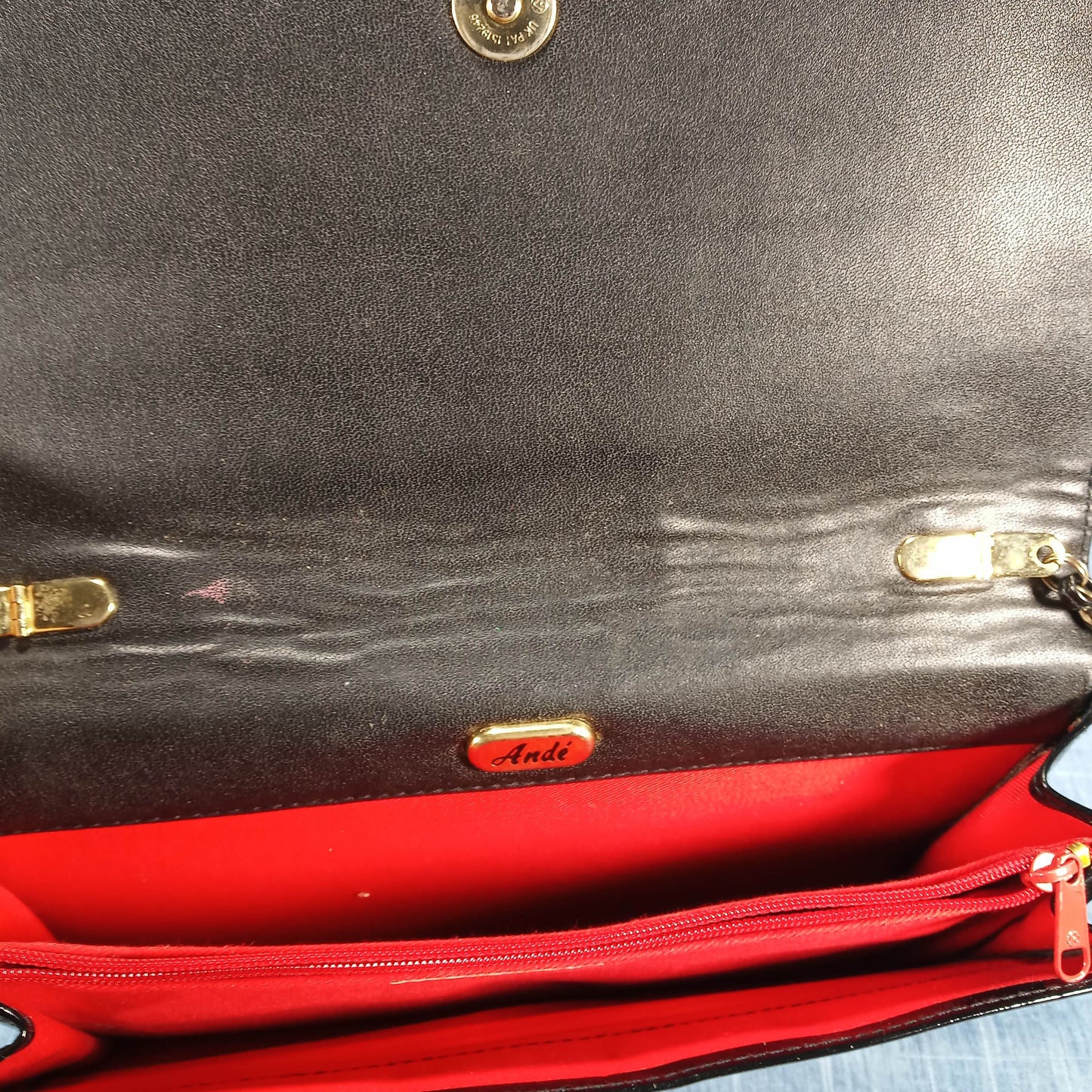 1960s Patent Black Clutch by Ande'