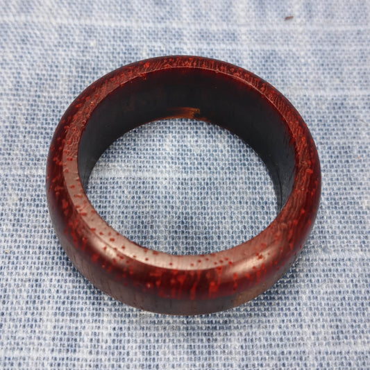 Mahogany and Padauk Domed Hardwood Ring - Size 13 (US)