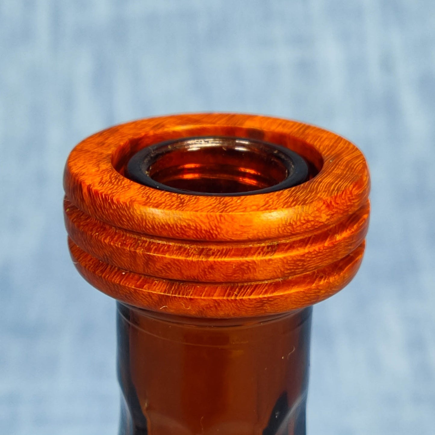 Two Channel Hardwood Ring Made from Briarwood - Size 9.5 (US)